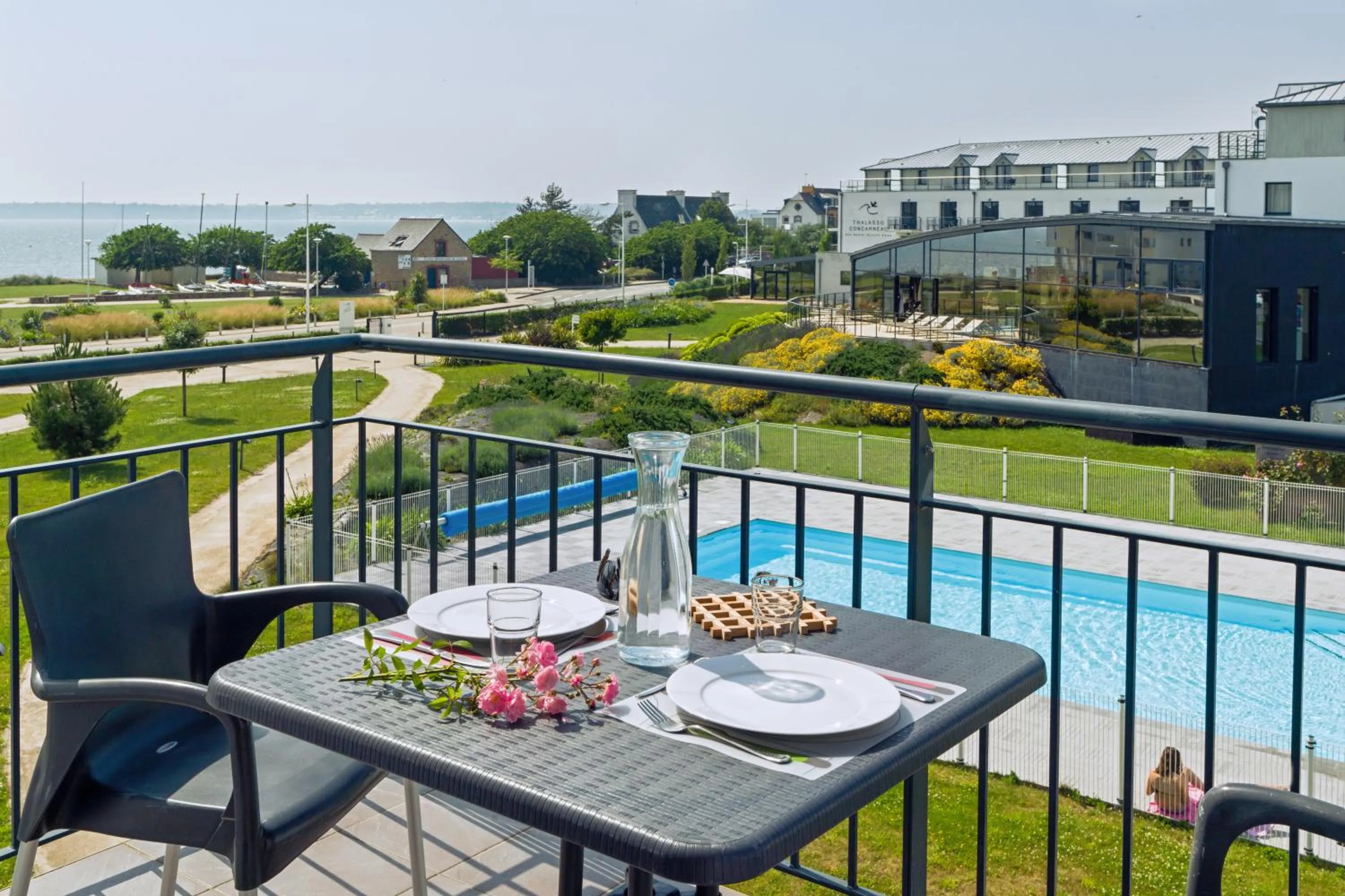 Balcony/Terrace in Residence Thalasso Concarneau