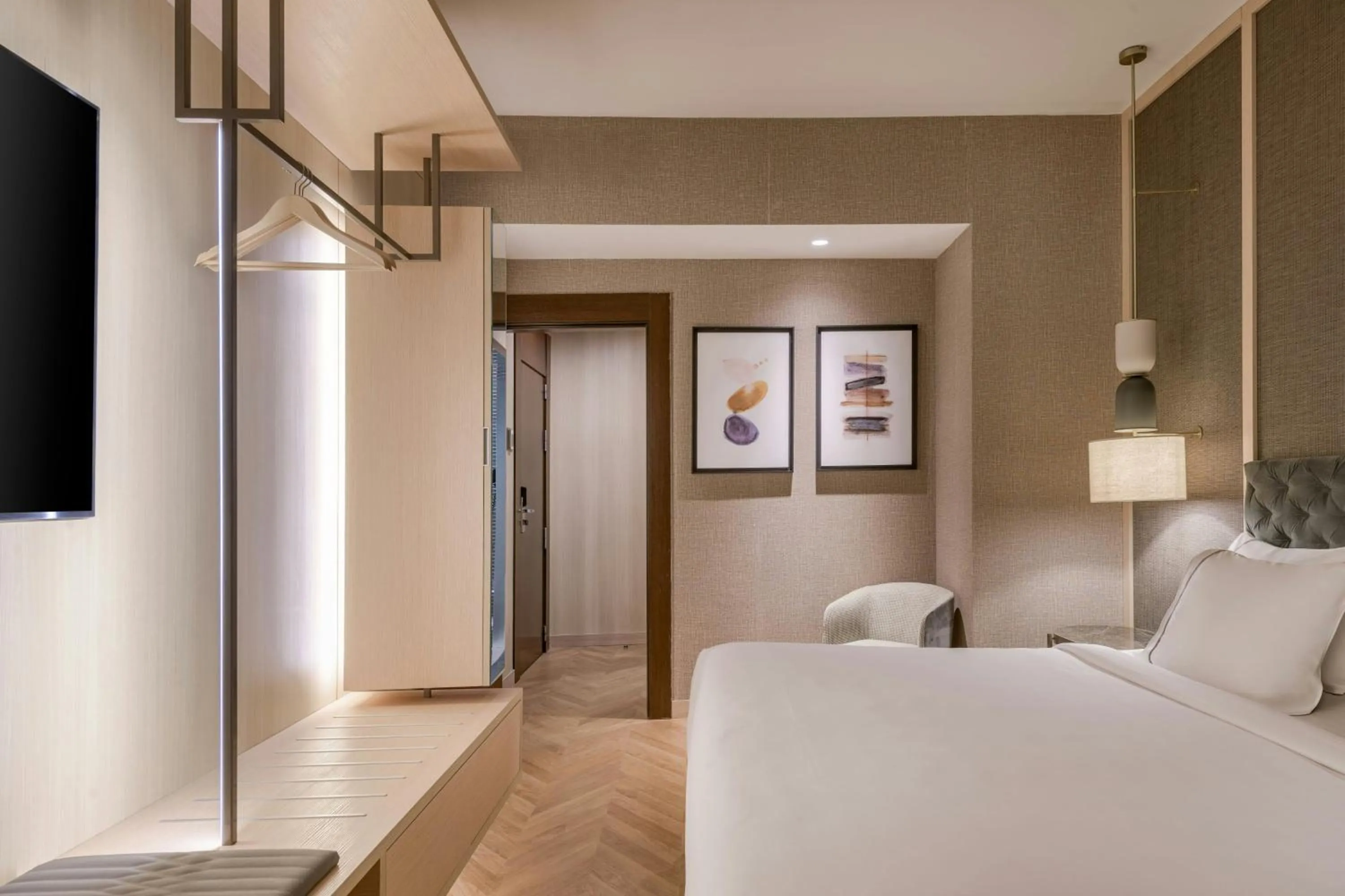 Photo of the whole room, Bed in AC Hotel Firenze by Marriott