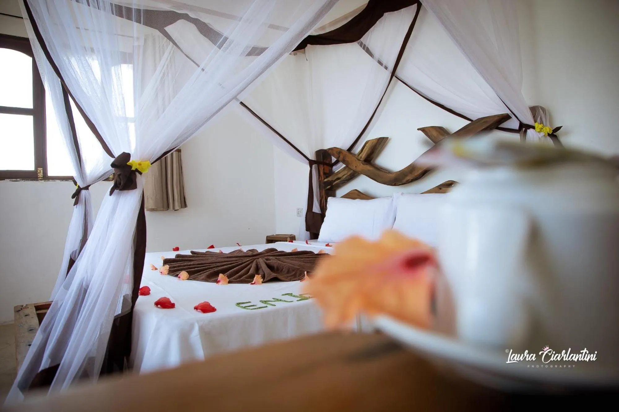Bed in Uroa Zanzibar Vera Beach Hotel by Moonshine