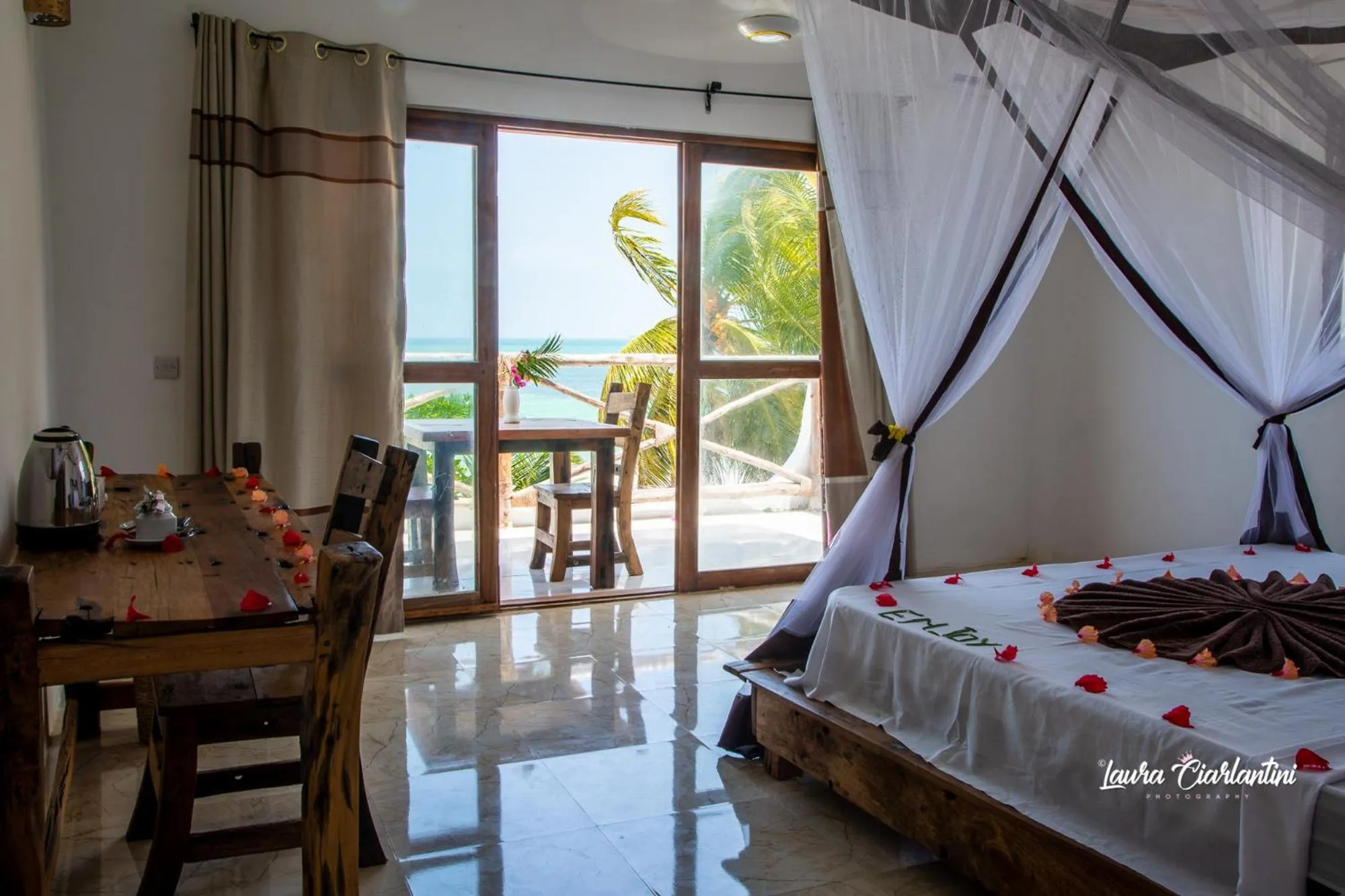 Bed in Uroa Zanzibar Vera Beach Hotel by Moonshine