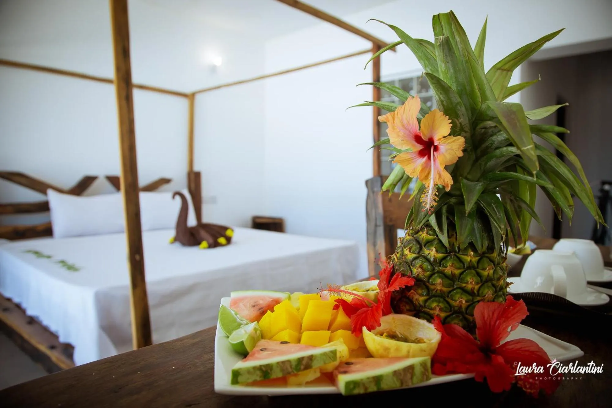 Bed in Uroa Zanzibar Vera Beach Hotel by Moonshine