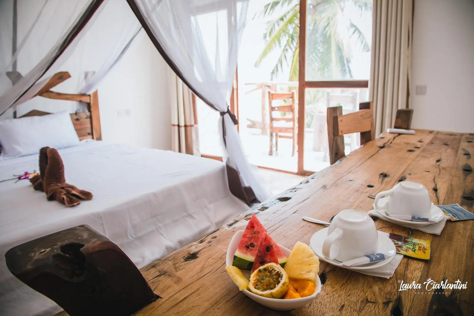 Bed in Uroa Zanzibar Vera Beach Hotel by Moonshine