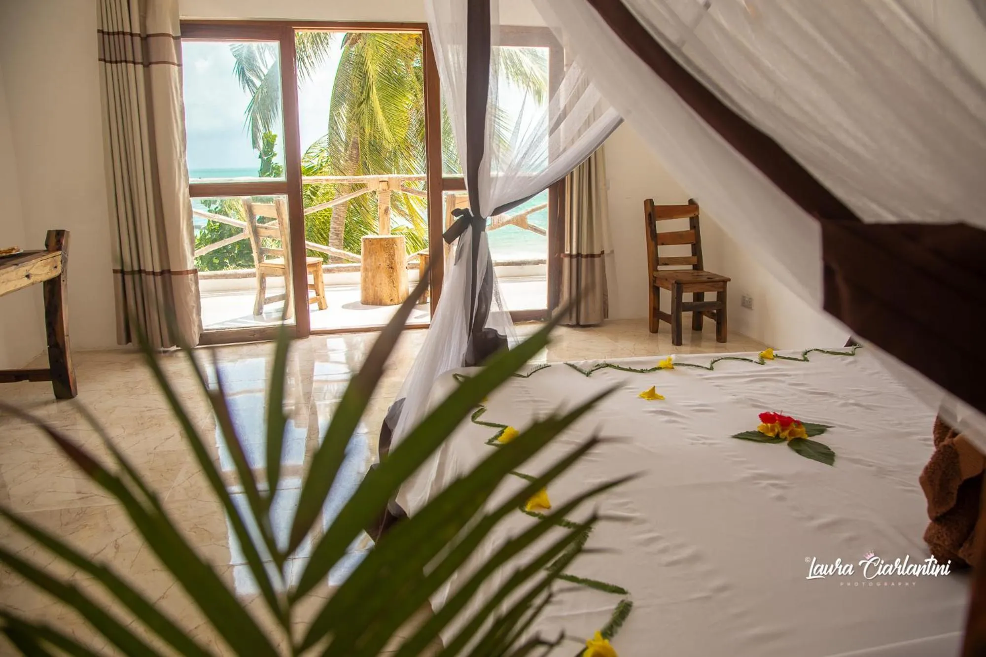 Bed in Uroa Zanzibar Vera Beach Hotel by Moonshine