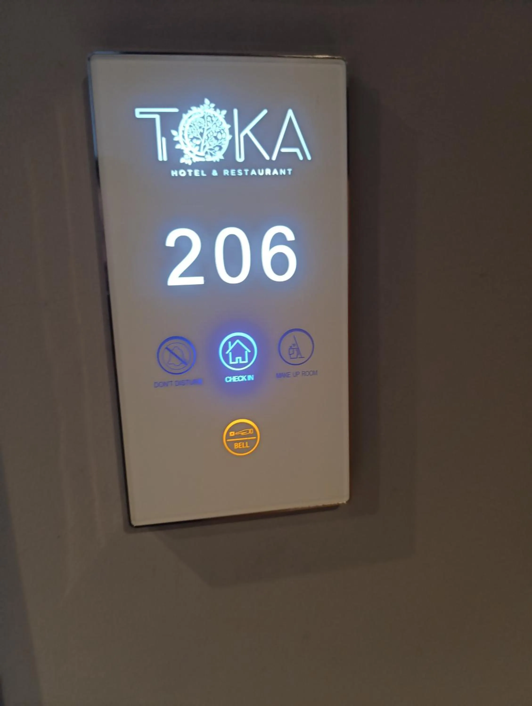 Text overlay in Toka Hotel Restaurant