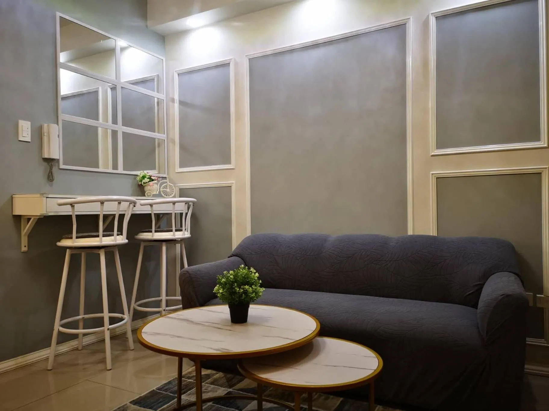 Living room in Shore Residences Mall of Asia Pool View 200mbps Free Wi-Fi
