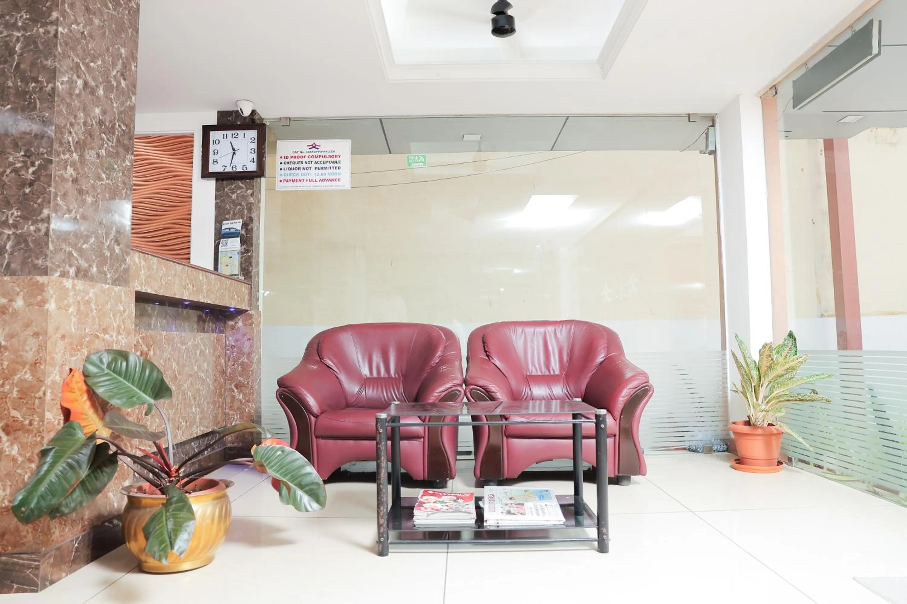 Seating area in A V Residency