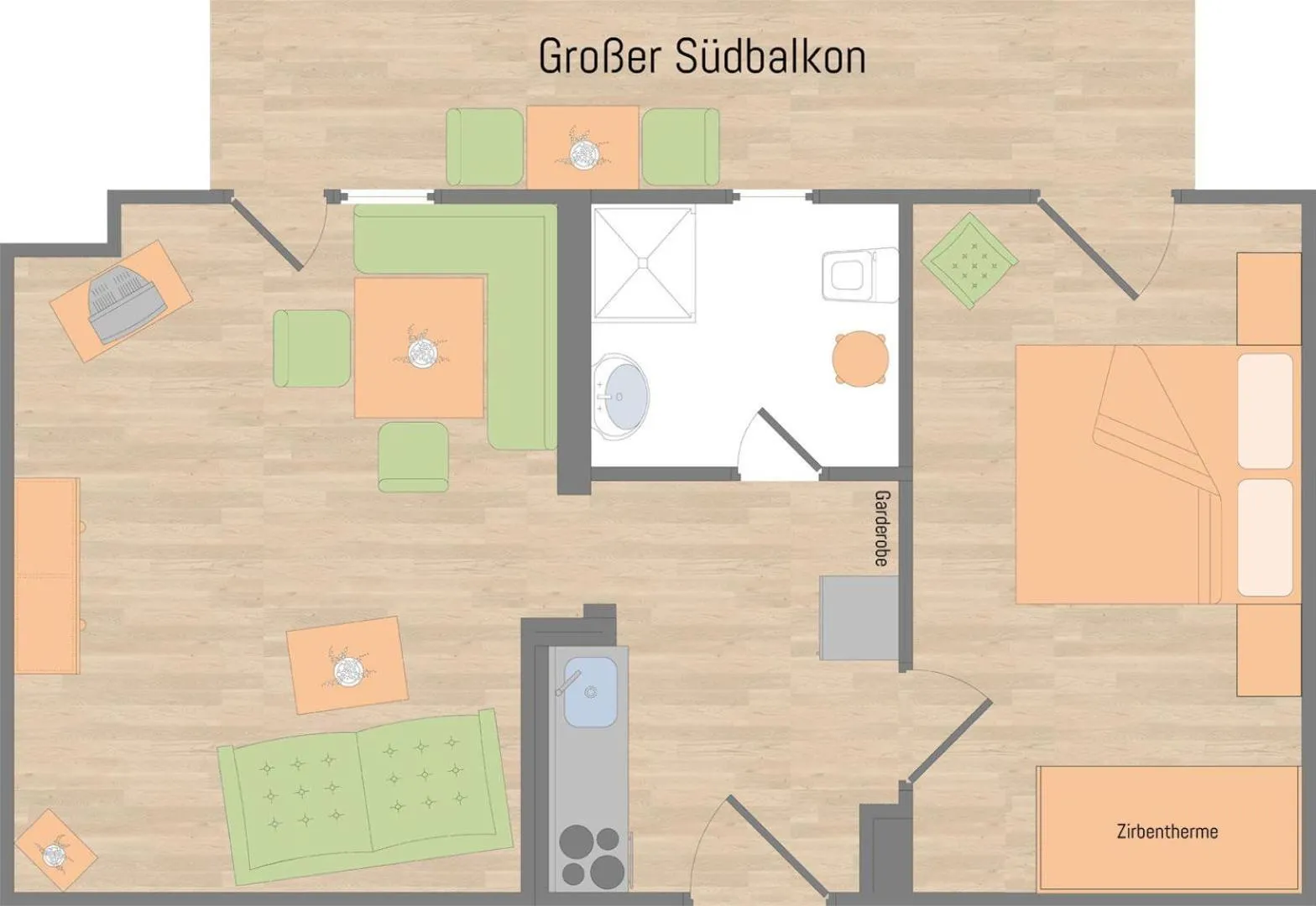 Floor plan in Das Bäckergut am Haldensee
