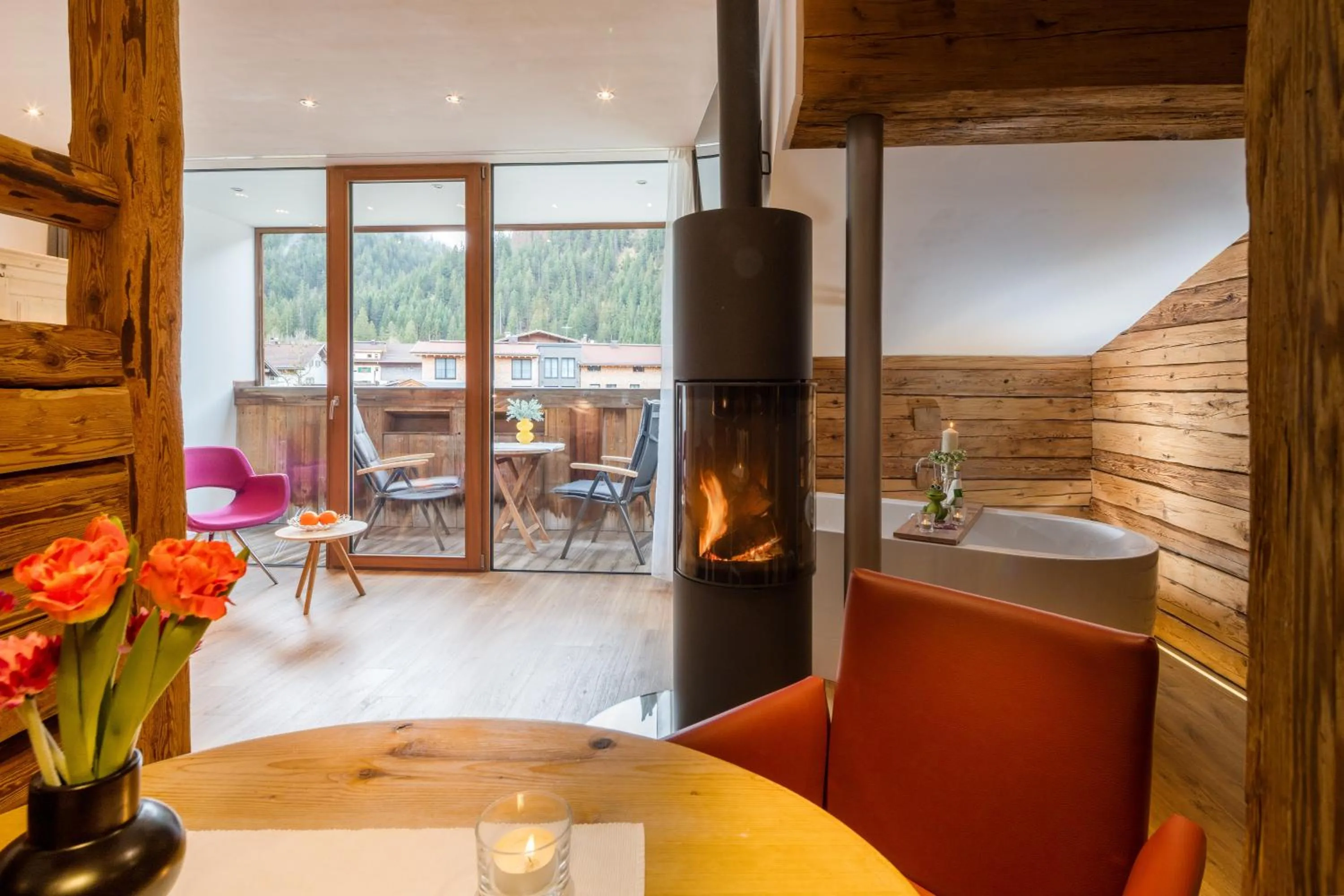Living room in Das Bäckergut am Haldensee