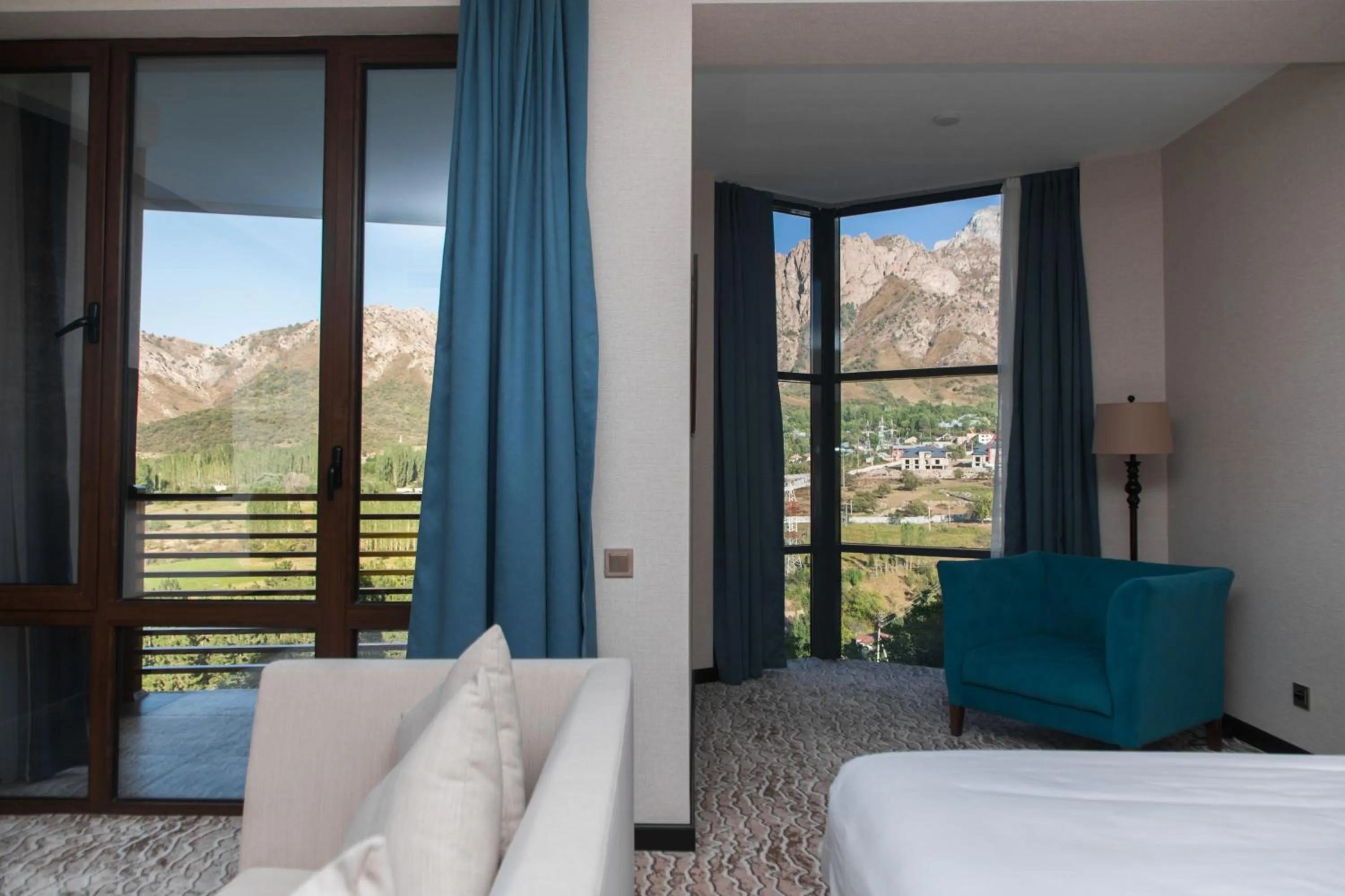 Balcony/Terrace, Bed in ARCHAZOR Mountain Resort