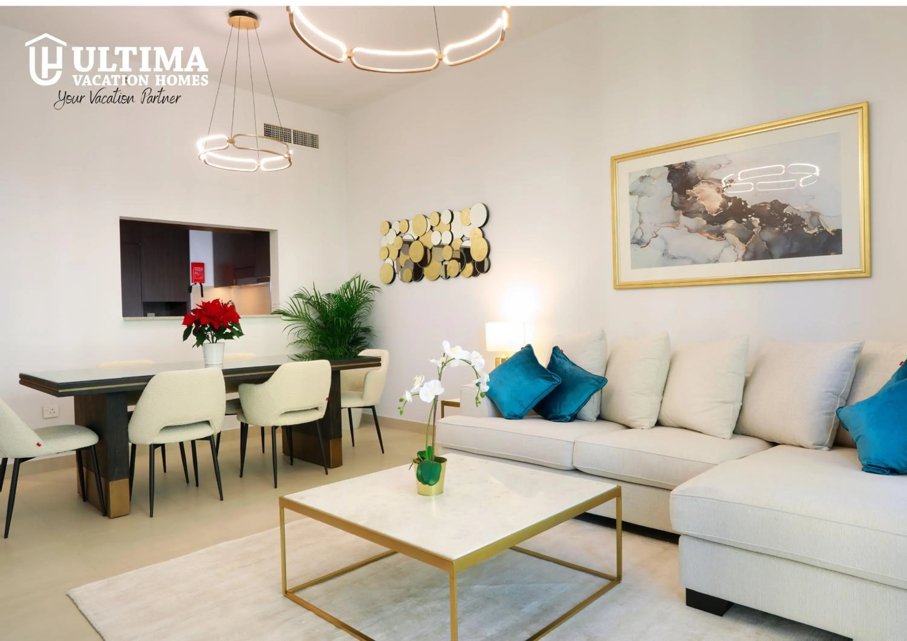 Living room in Elegant Apartment with Direct access to Dubai Mall