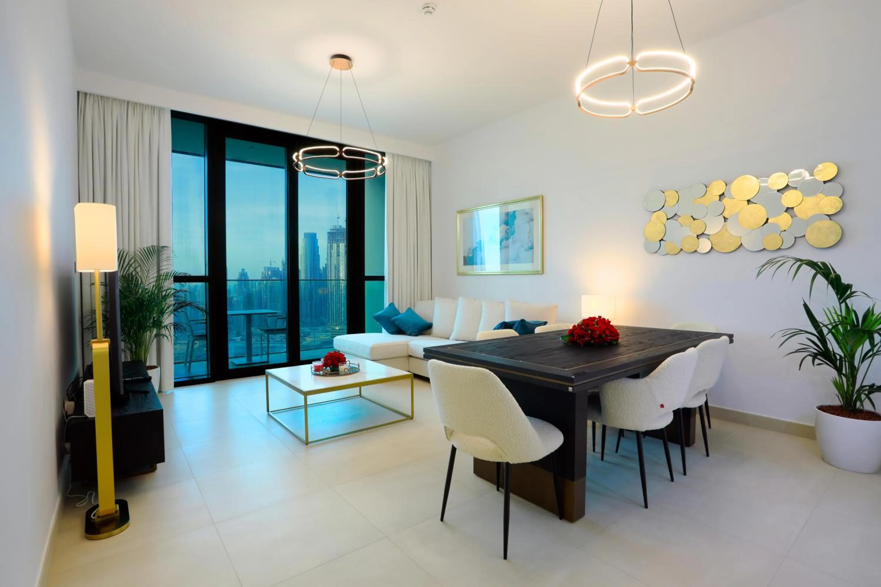 Dining area in Elegant Apartment with Direct access to Dubai Mall