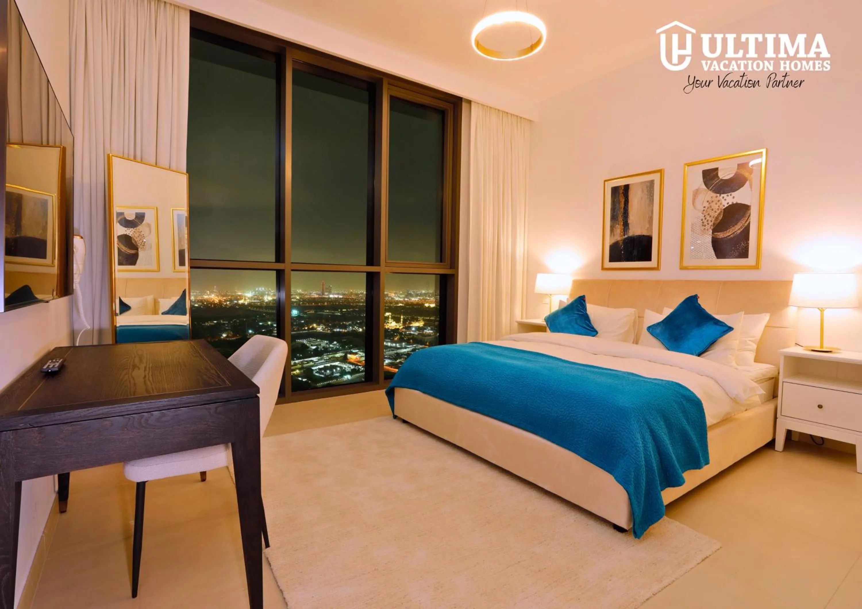 Bed in Elegant Apartment with Direct access to Dubai Mall