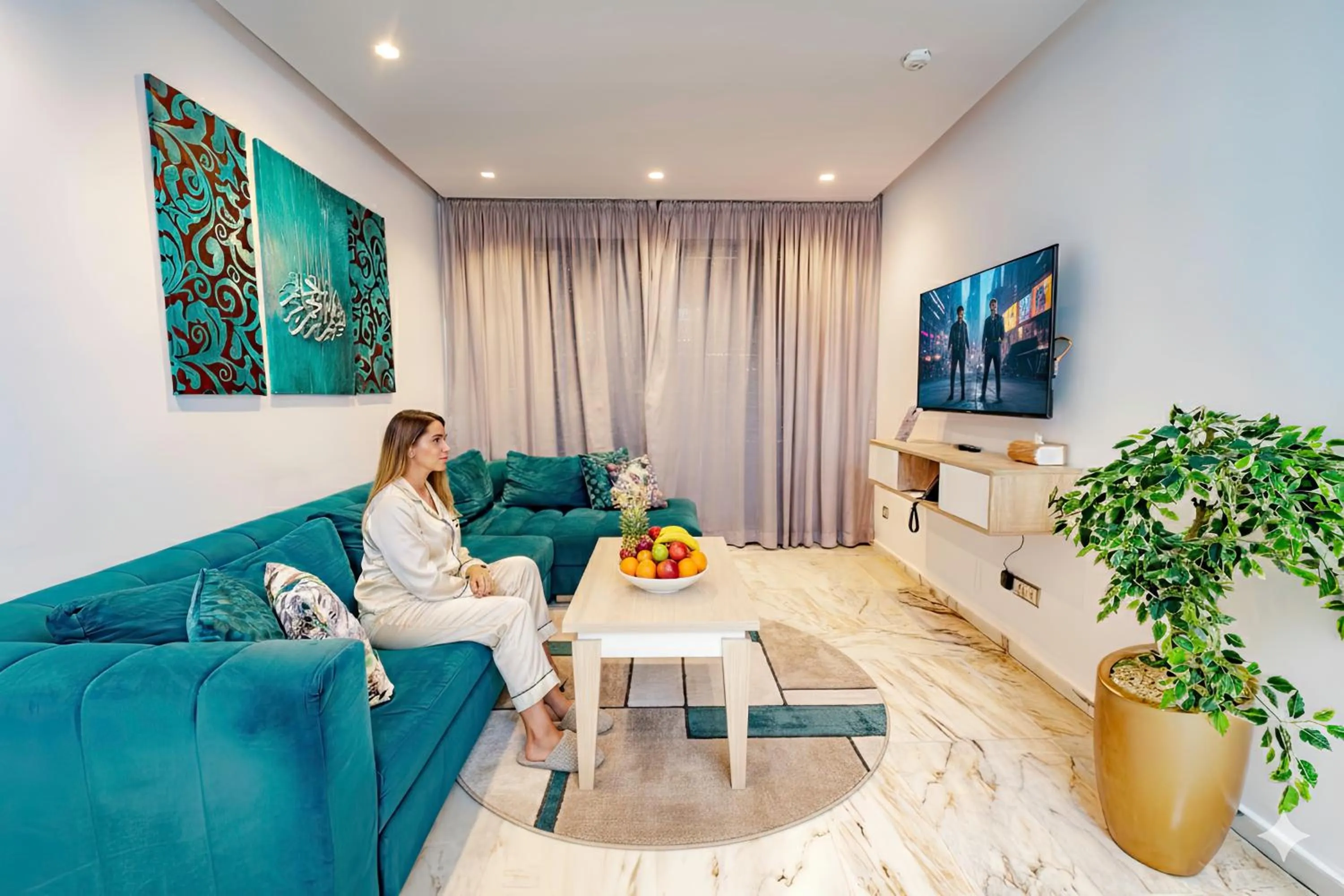 Living room in Family Aparthotel