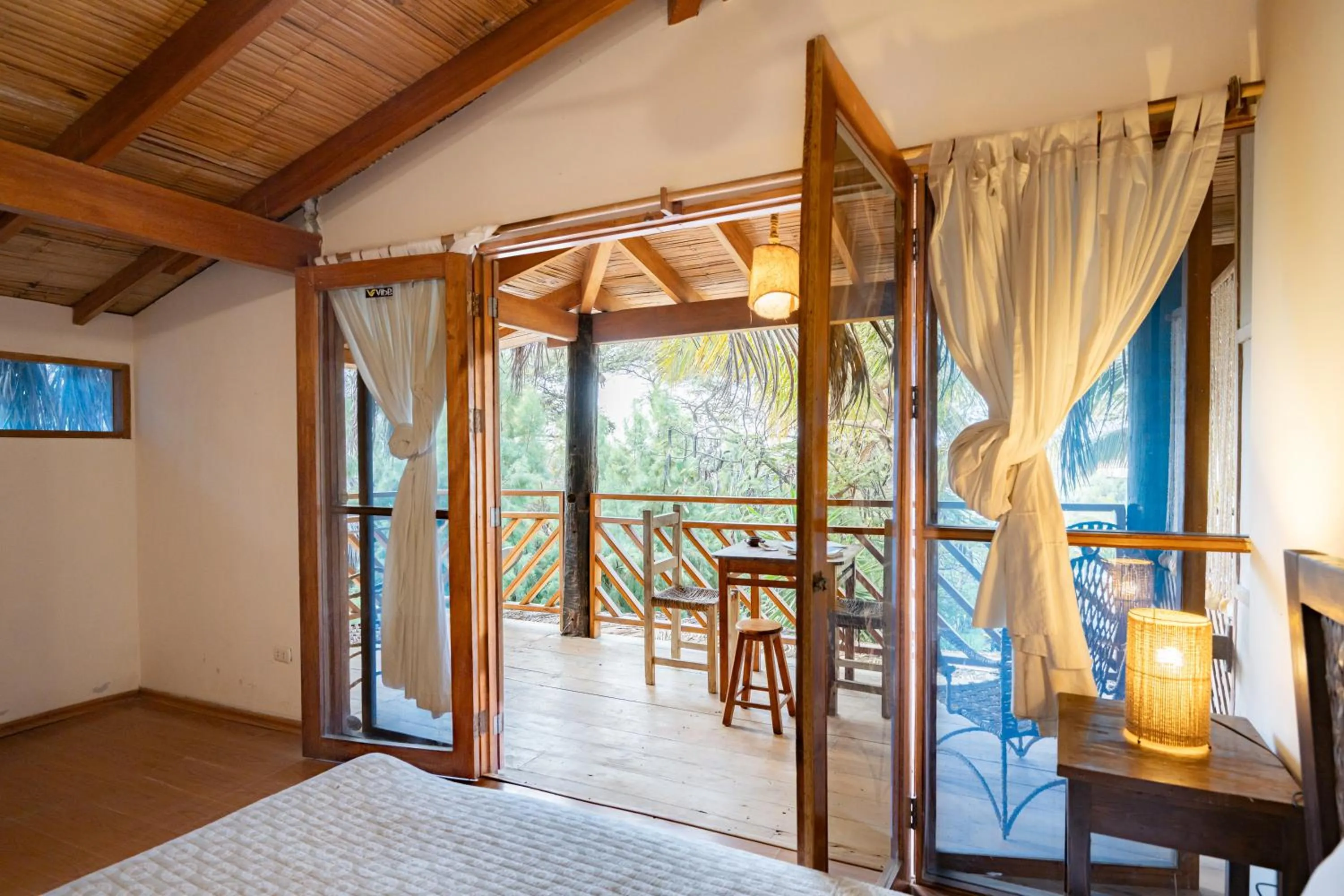 Patio, Bed in Hospedaje La Quebrada