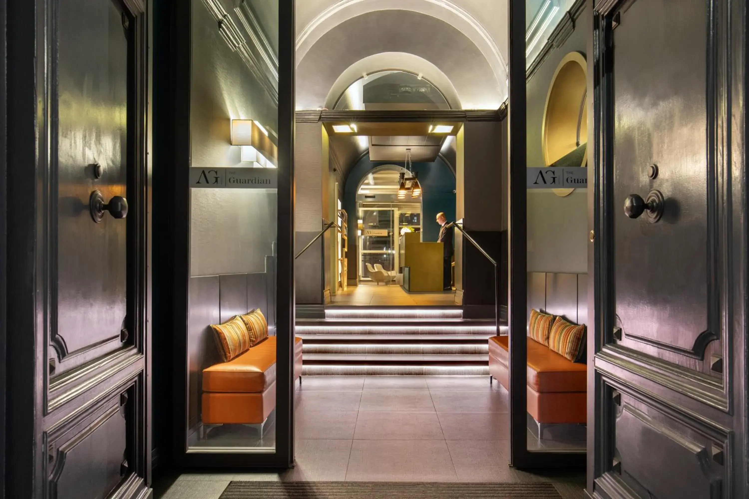 Lobby or reception in The Guardian Lobby or reception in The Guardian