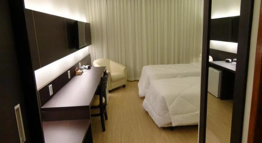 Bed in Hotel Mirante São Brás