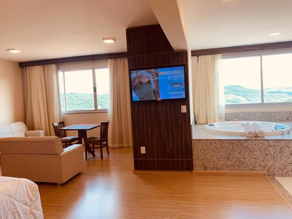 Bed in Hotel Mirante São Brás