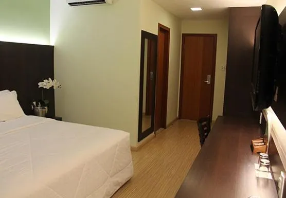 Bed in Hotel Mirante São Brás