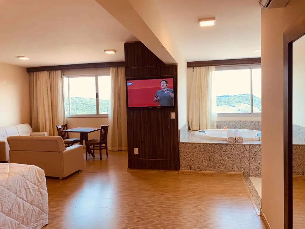 Bed in Hotel Mirante São Brás