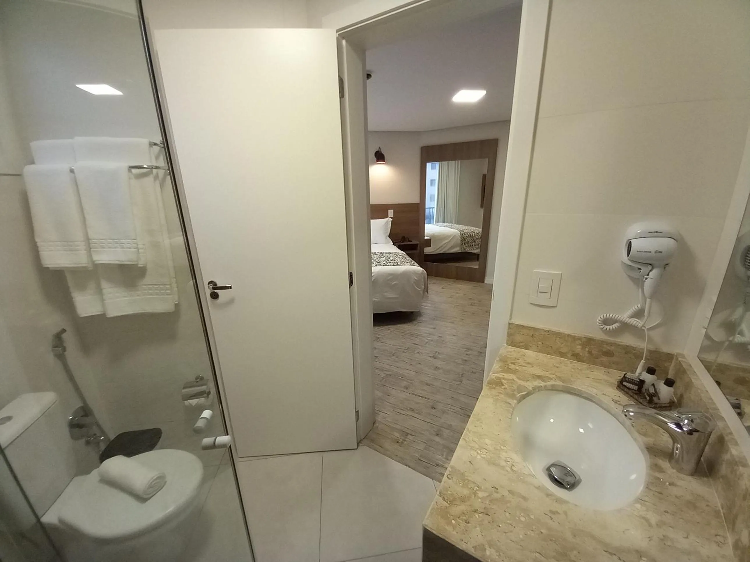 Bathroom, Bed in Pousada Augusta Canela