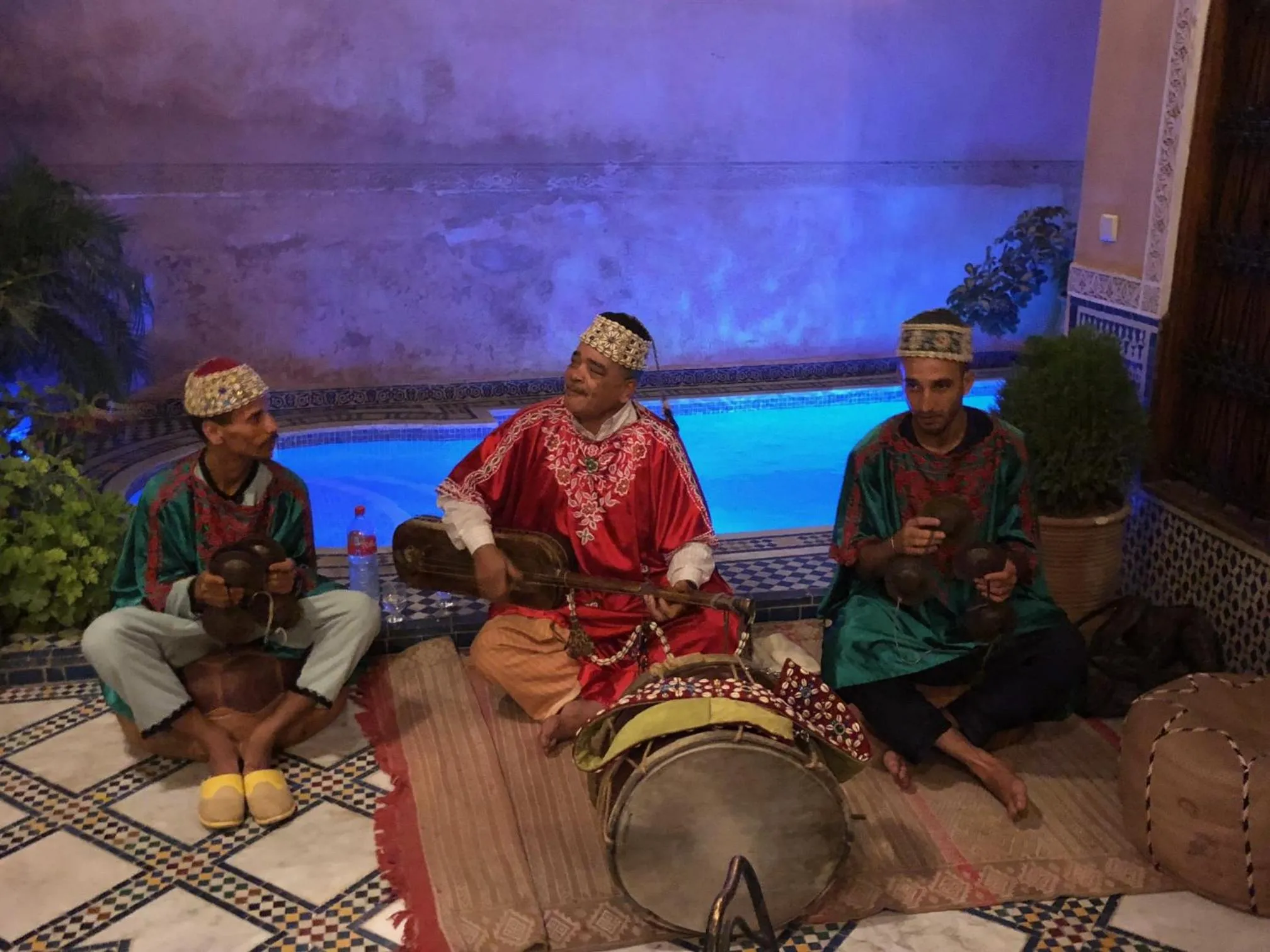 Evening entertainment in Riad Layalina Fes