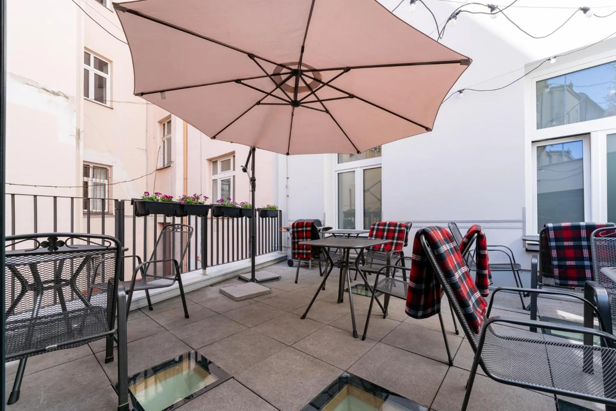 Balcony/Terrace in Luma Terra Prague Hostel