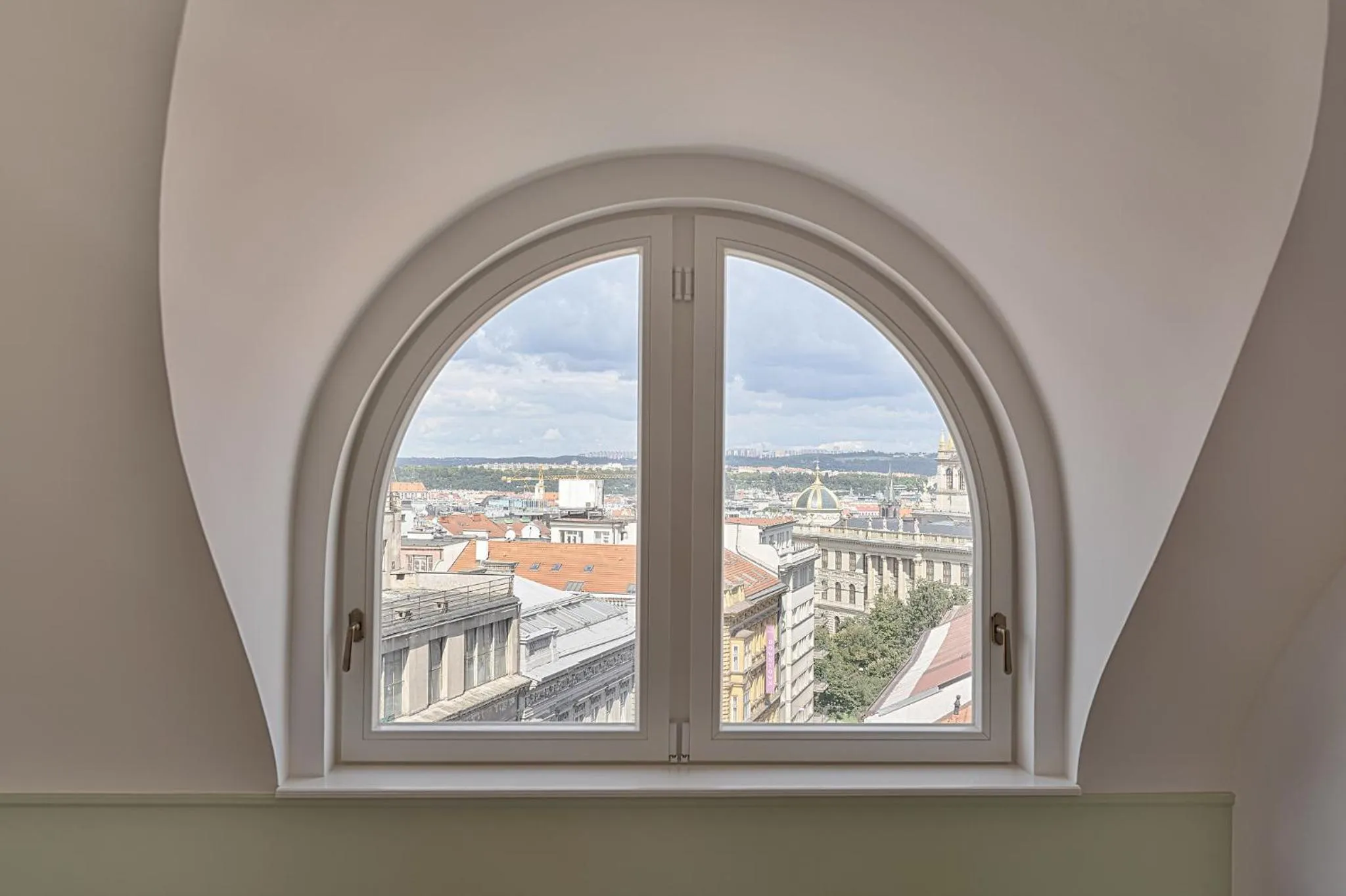 City view in Luma Terra Prague Hostel