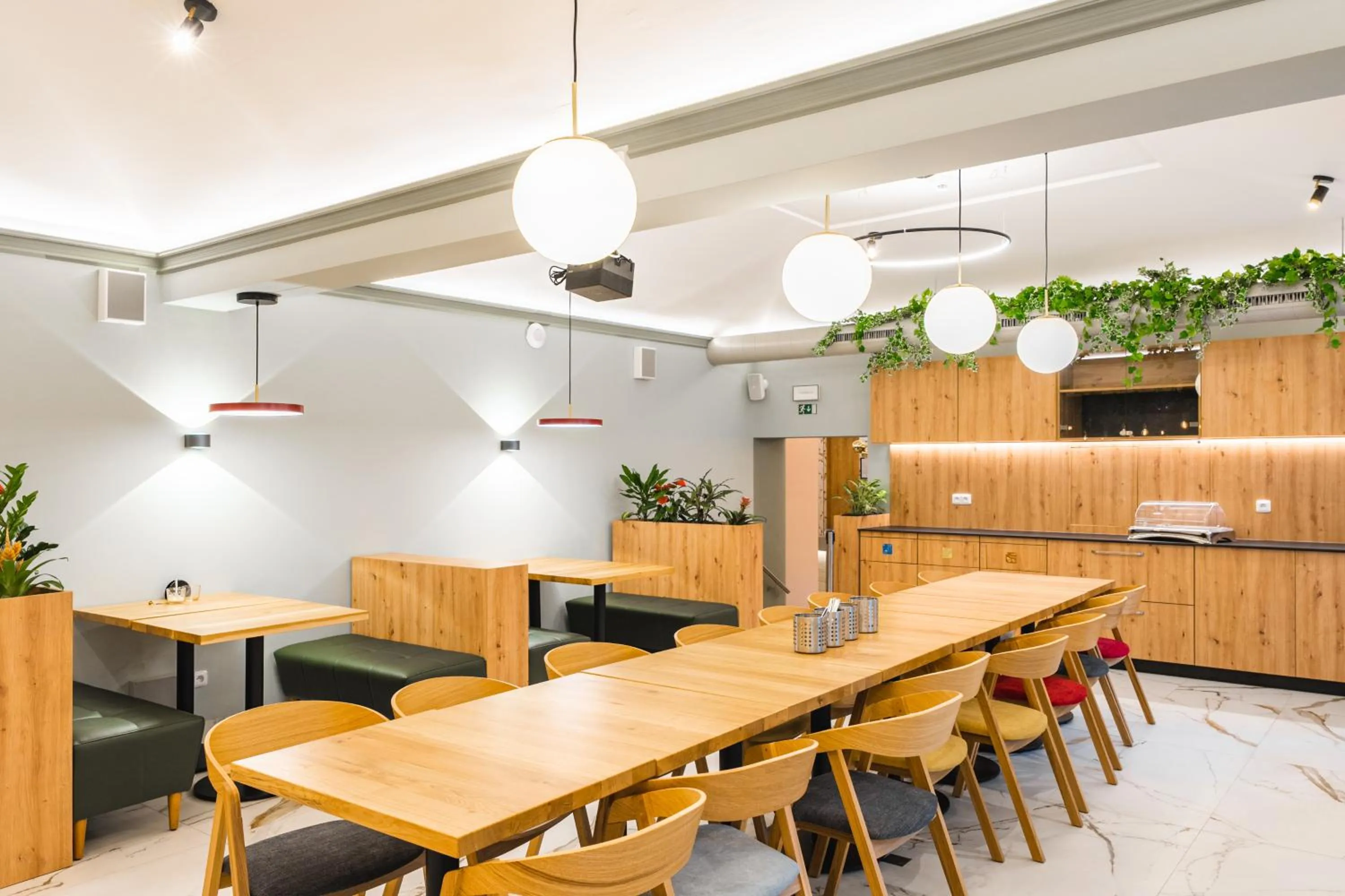 Seating area in Luma Terra Prague Hostel