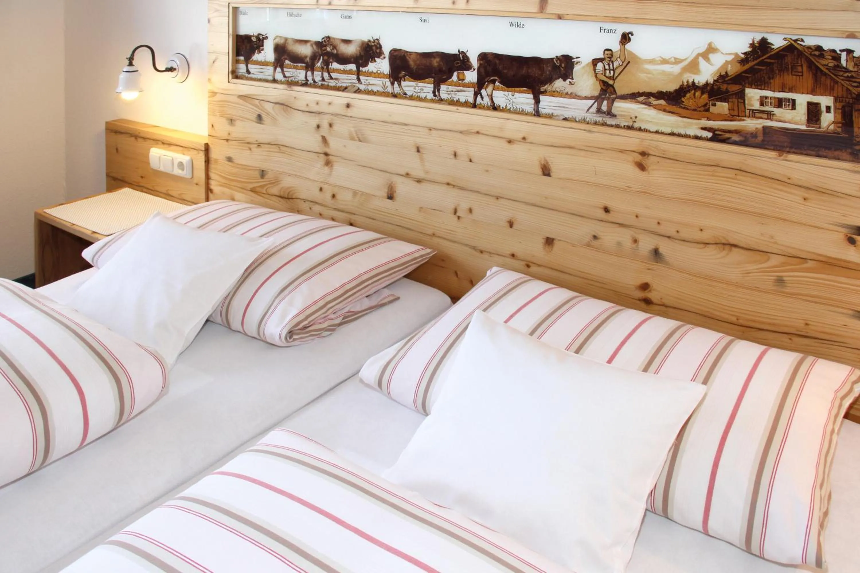 Bed in Ferienwohnungen Vogler