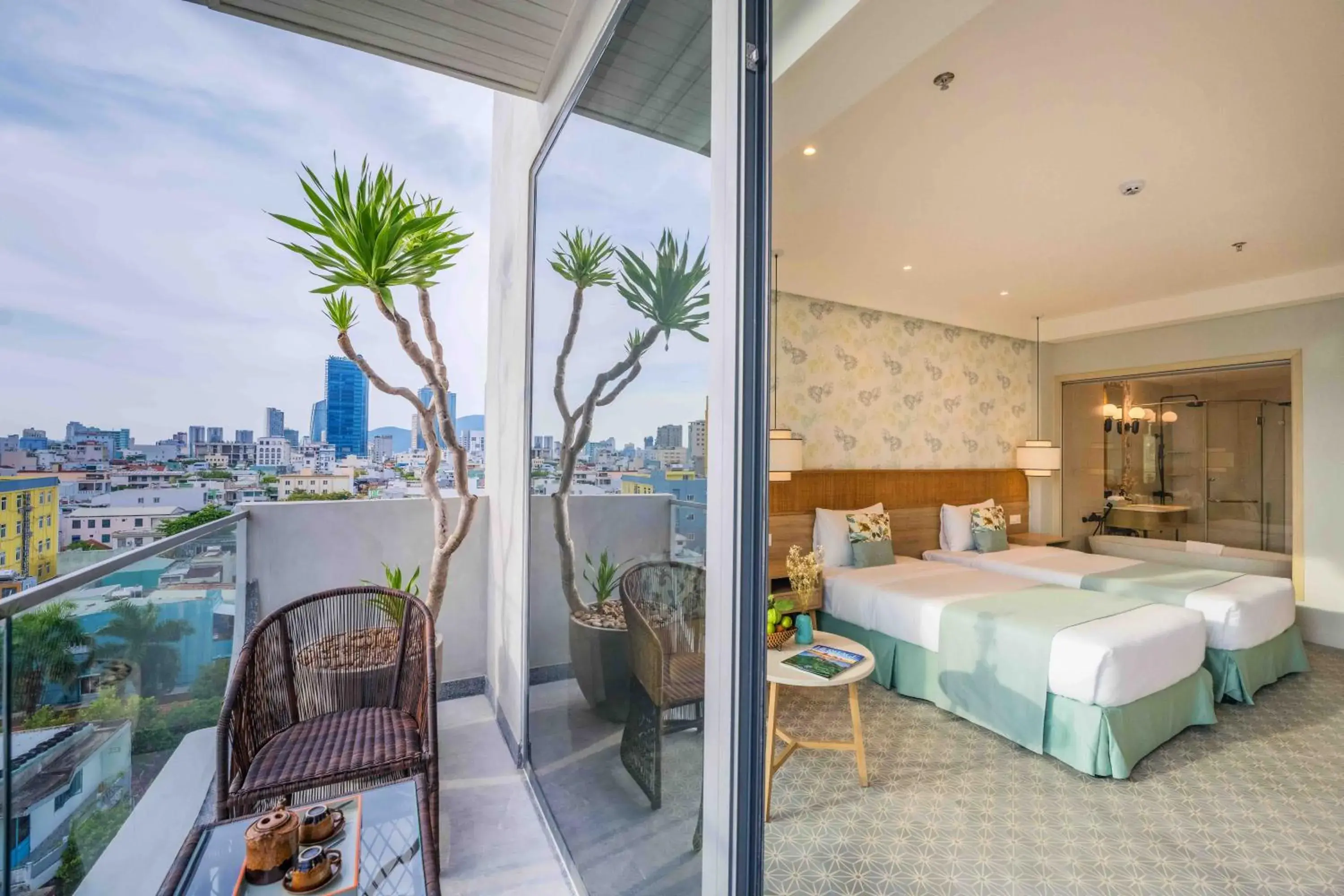 View (from property/room), Bed in Cozy Danang Boutique Hotel View (from property/room), Bed in Cozy Danang Boutique Hotel