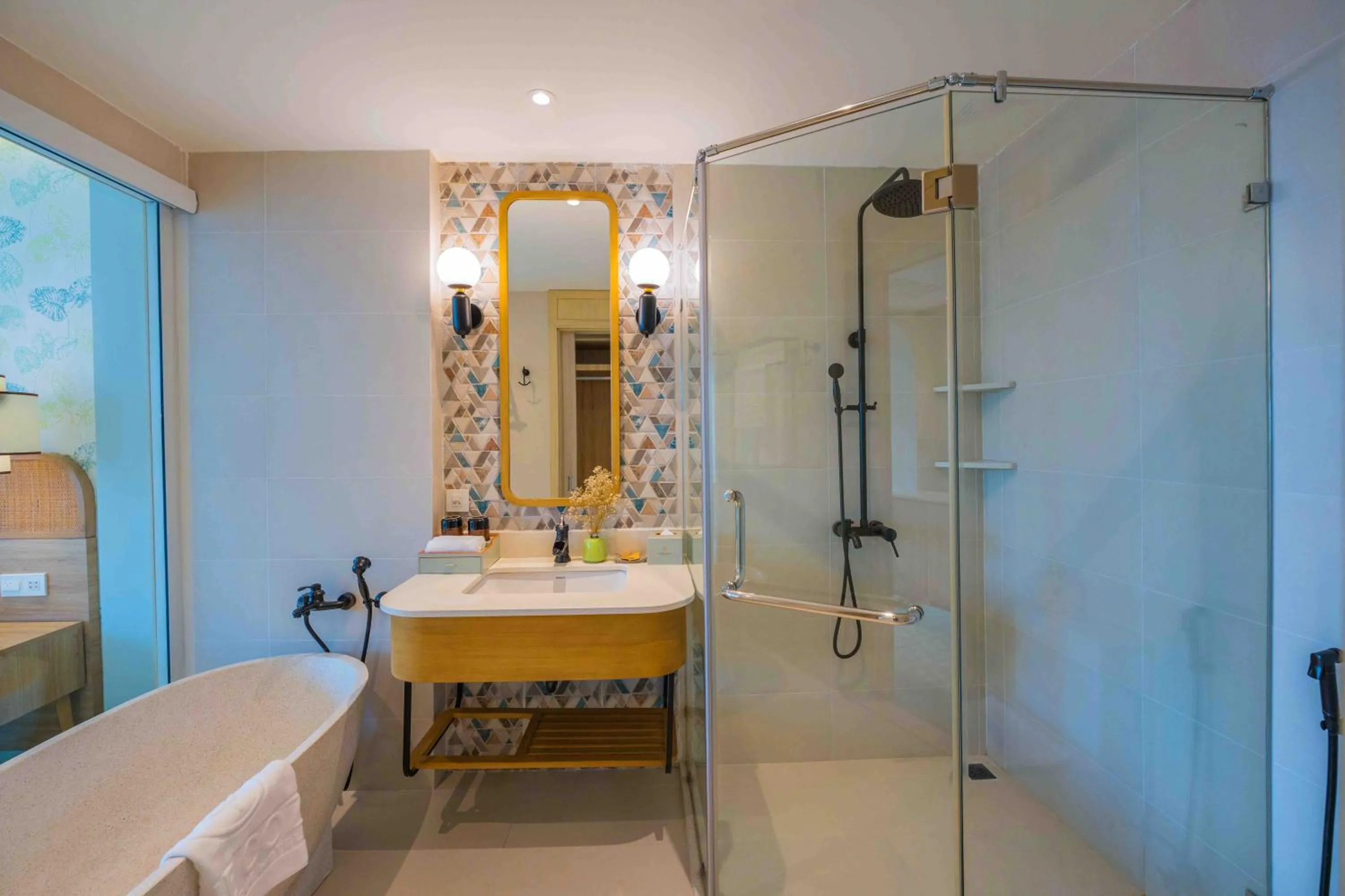 Bathroom, Bed in Cozy Danang Boutique Hotel