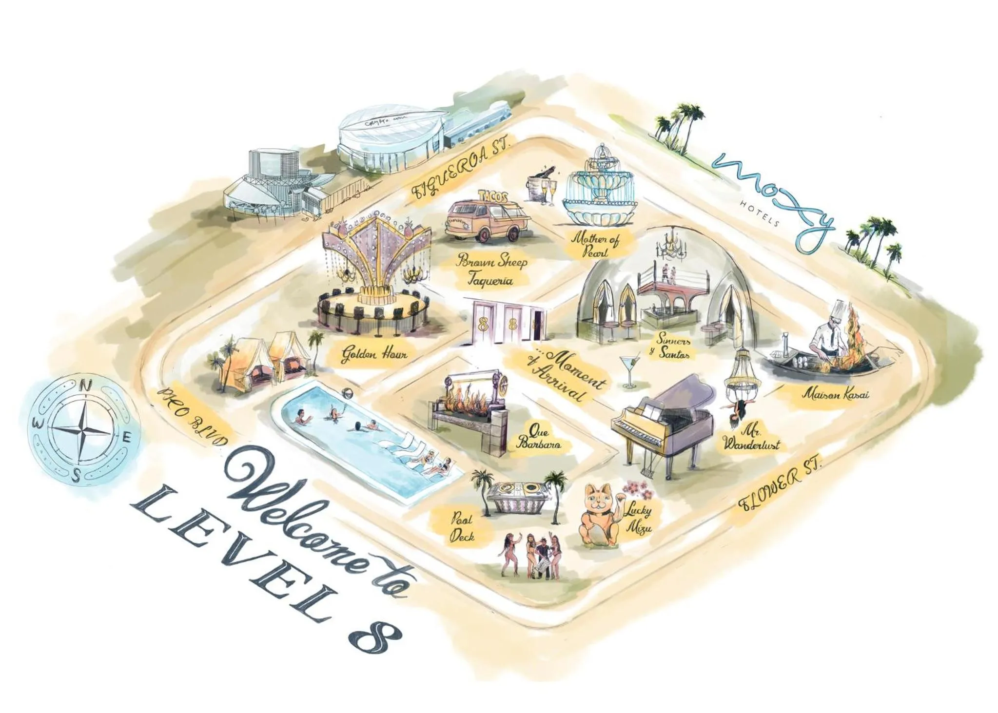 Restaurant/places to eat in AC Hotel by Marriott Downtown Los Angeles