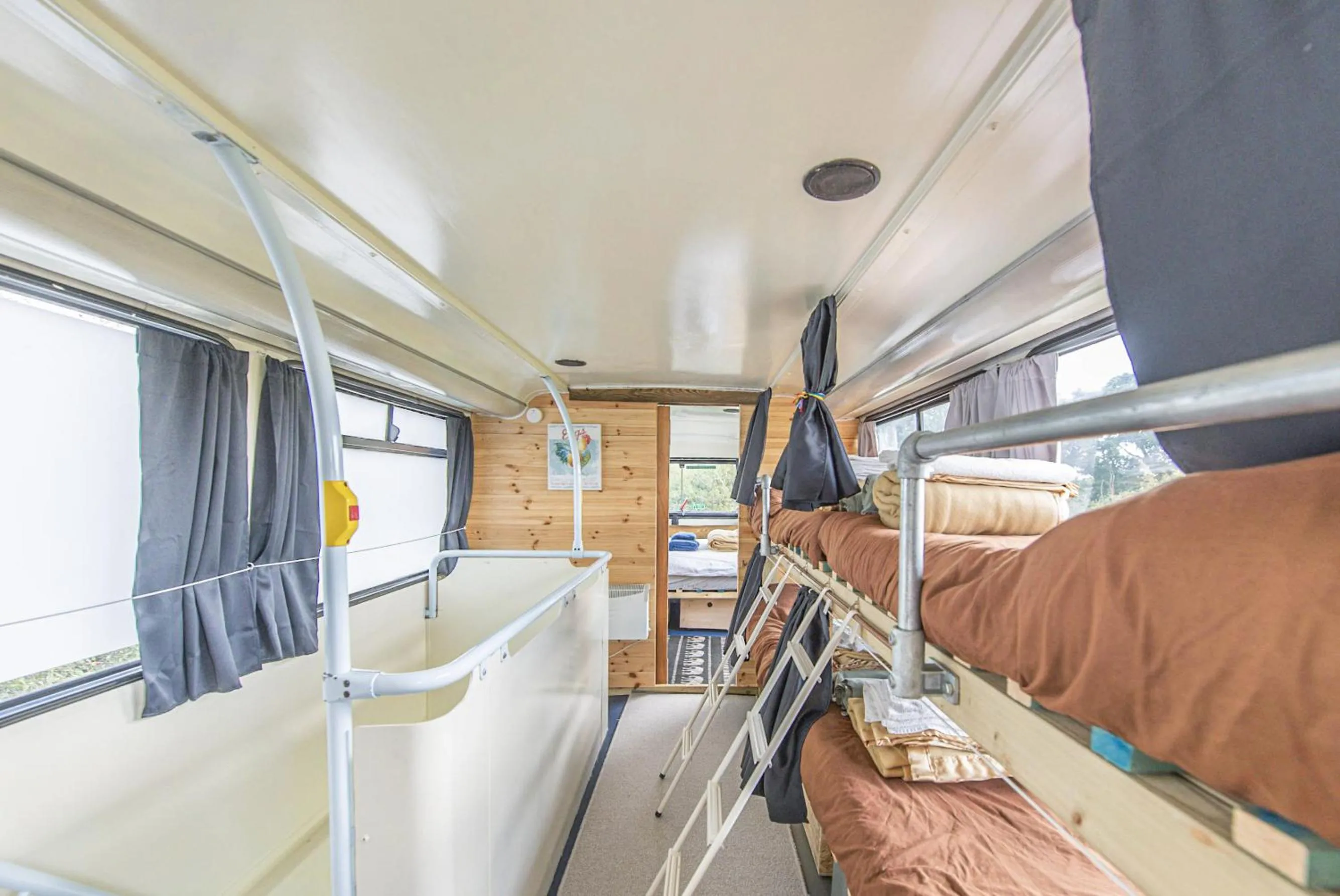 Bedroom in Double Decker Bus on an Alpaca Farm sleeps 8