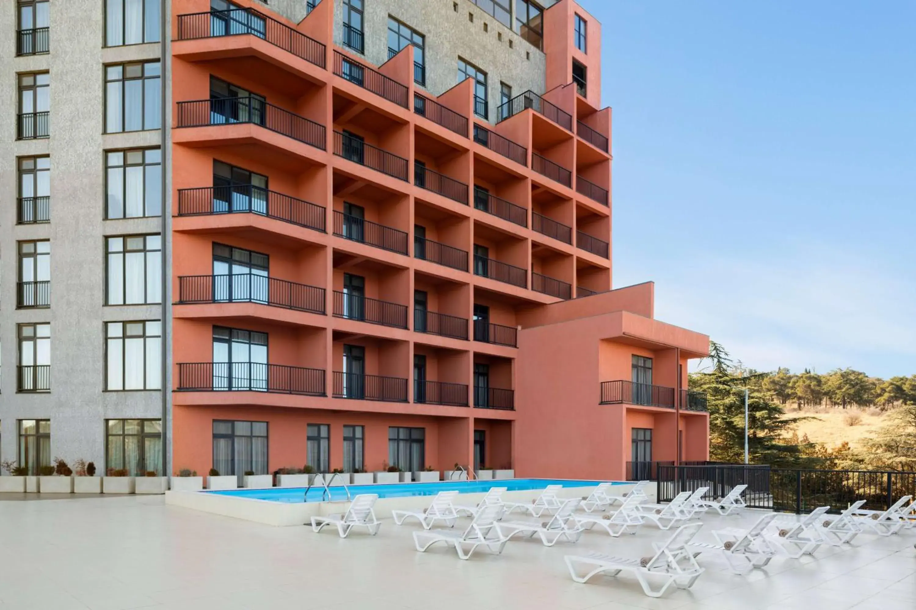 Pool view in Gino Seaside Tbilisi, Trademark Collection by Wyndham Pool view in Gino Seaside Tbilisi, Trademark Collection by Wyndham