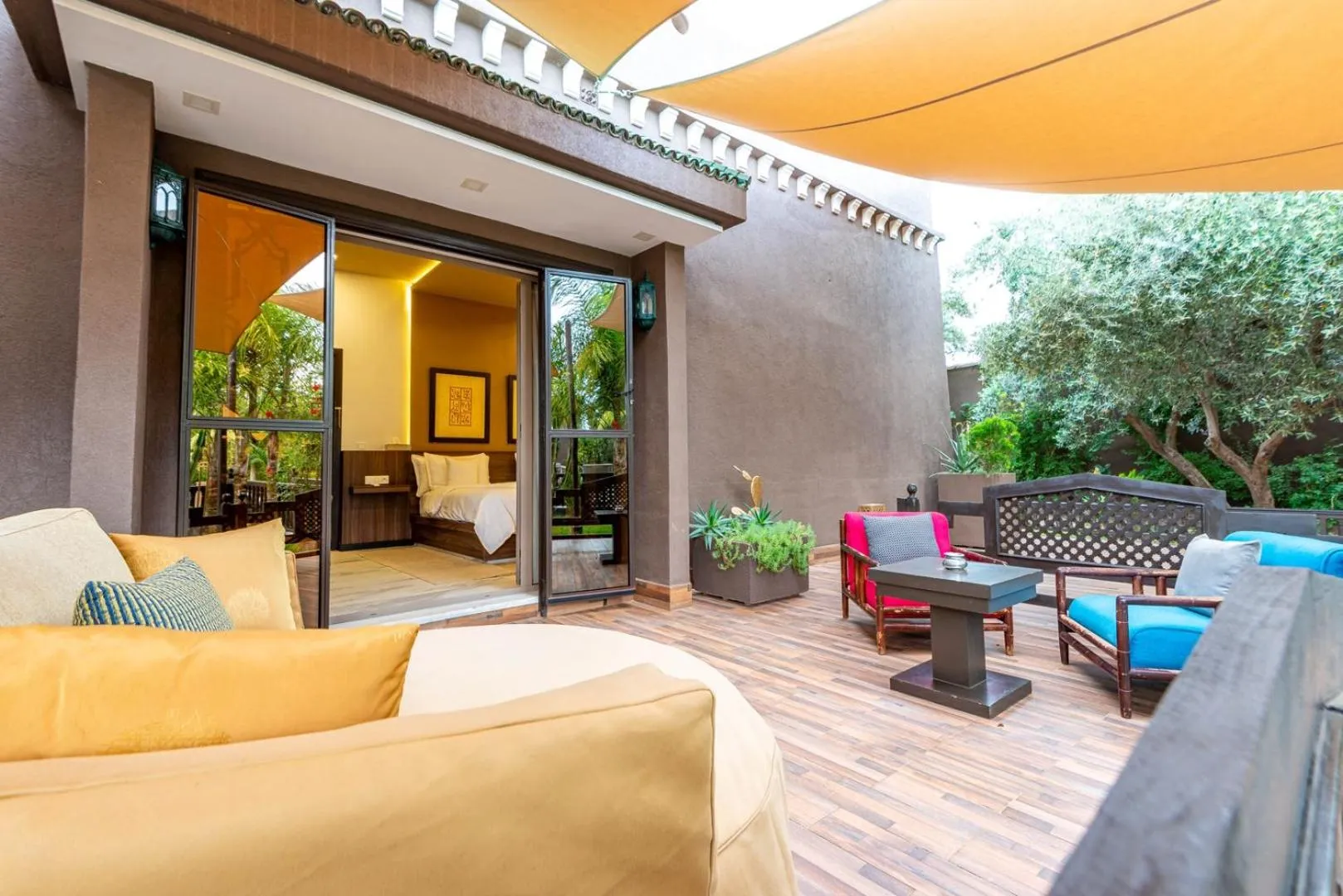 Seating area in The Lemonary Marrakech