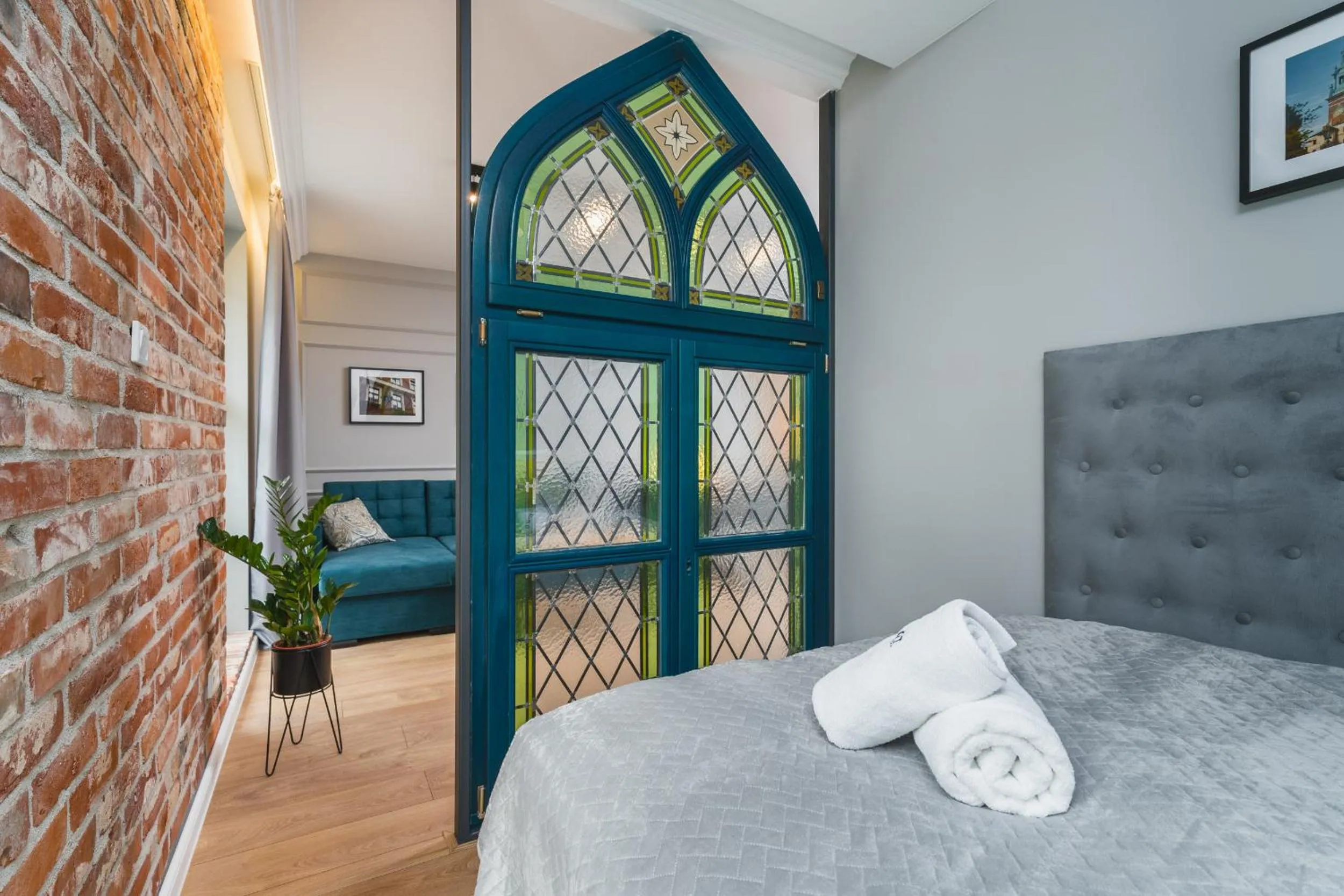 Bed in Saint Florian's Suites - Old Town Luxury Apartments - by Upstairs
