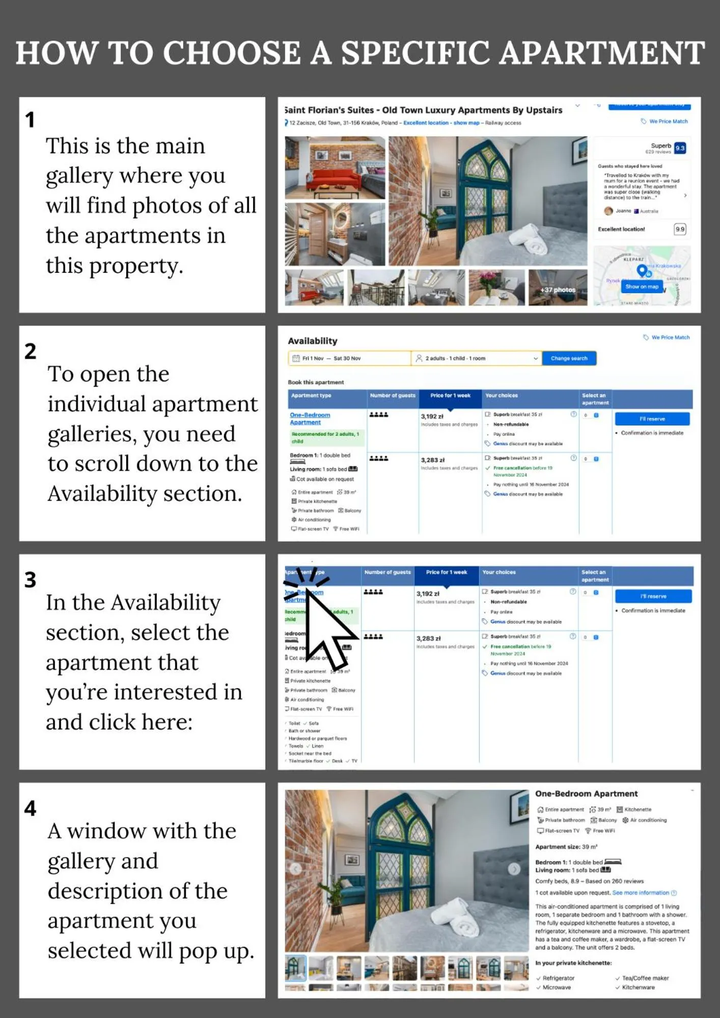 Text overlay in Saint Florian's Suites - Old Town Luxury Apartments - by Upstairs