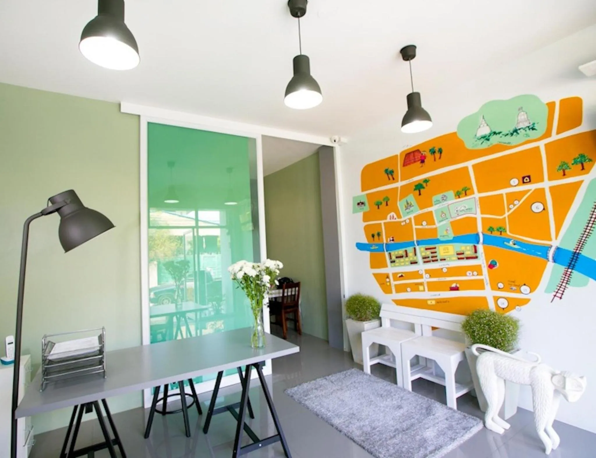 Lobby or reception in White Monkey Guesthouse