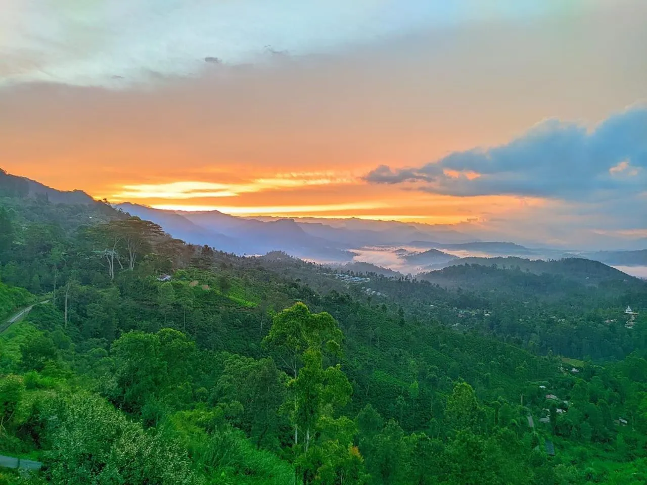 Sunset in White Home