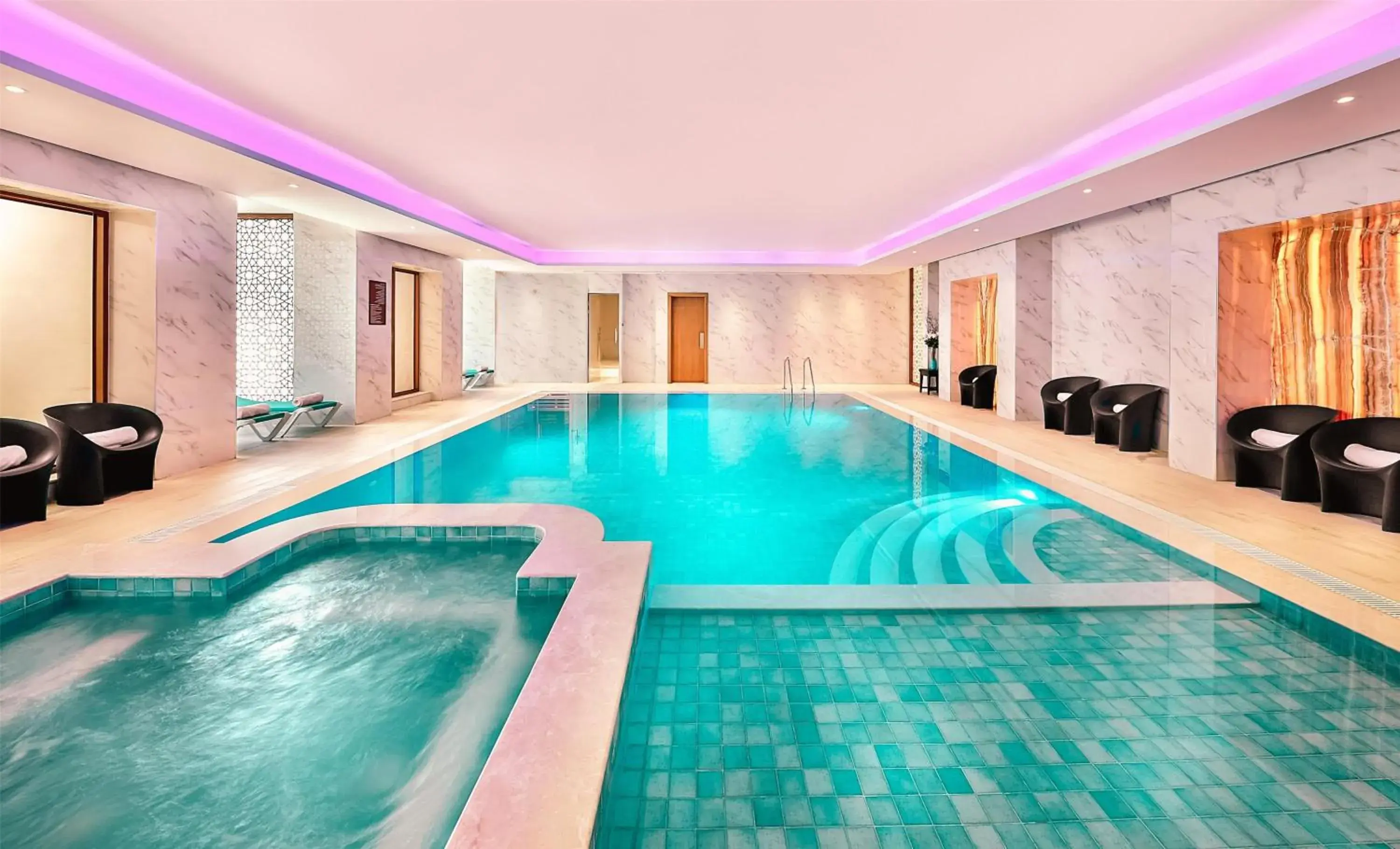 Pool view in DoubleTree by Hilton Resort & Spa Marjan Island Pool view in DoubleTree by Hilton Resort & Spa Marjan Island