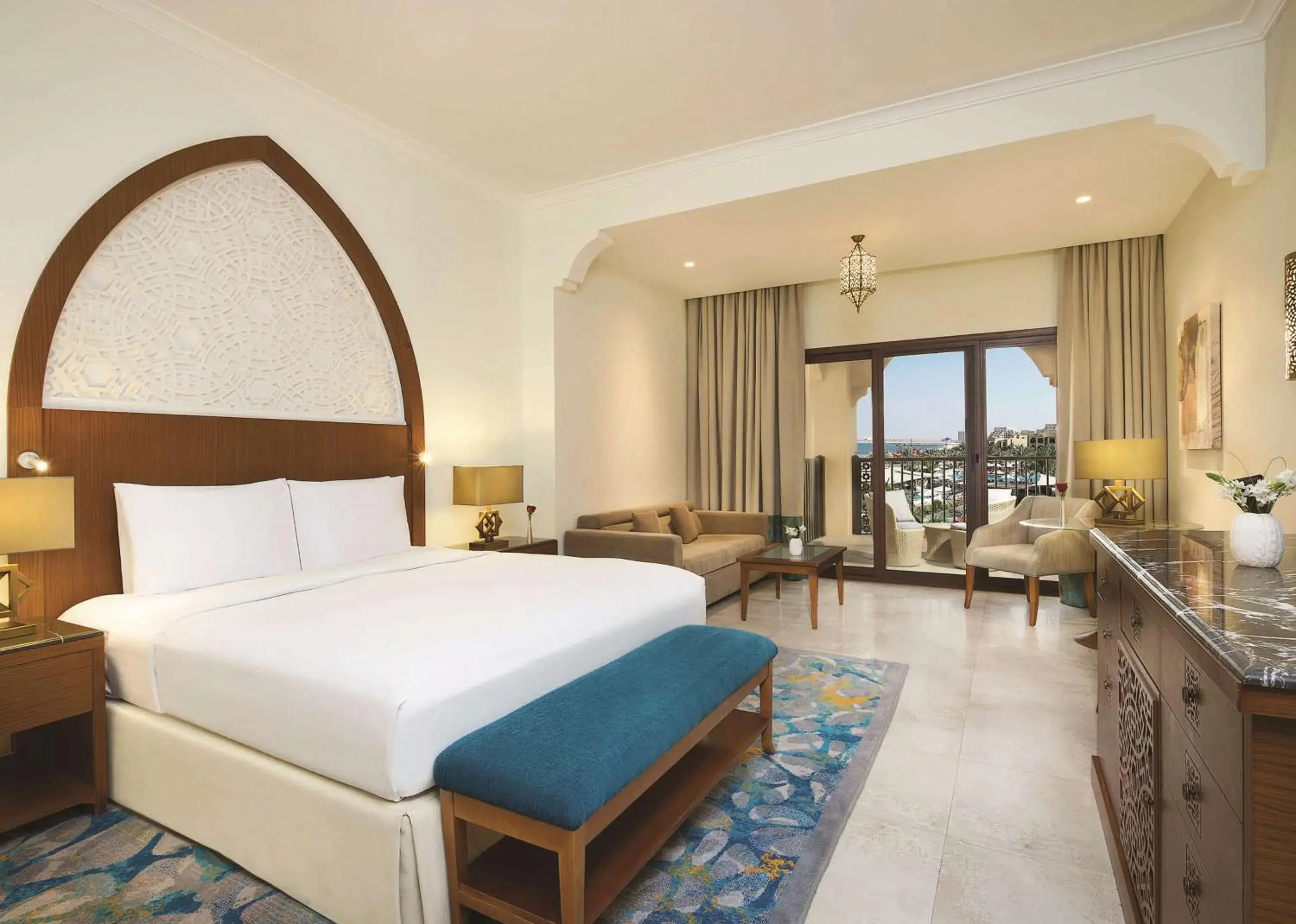 Deluxe King Room with Garden Access in DoubleTree by Hilton Resort & Spa Marjan Island Deluxe King Room with Garden Access in DoubleTree by Hilton Resort & Spa Marjan Island