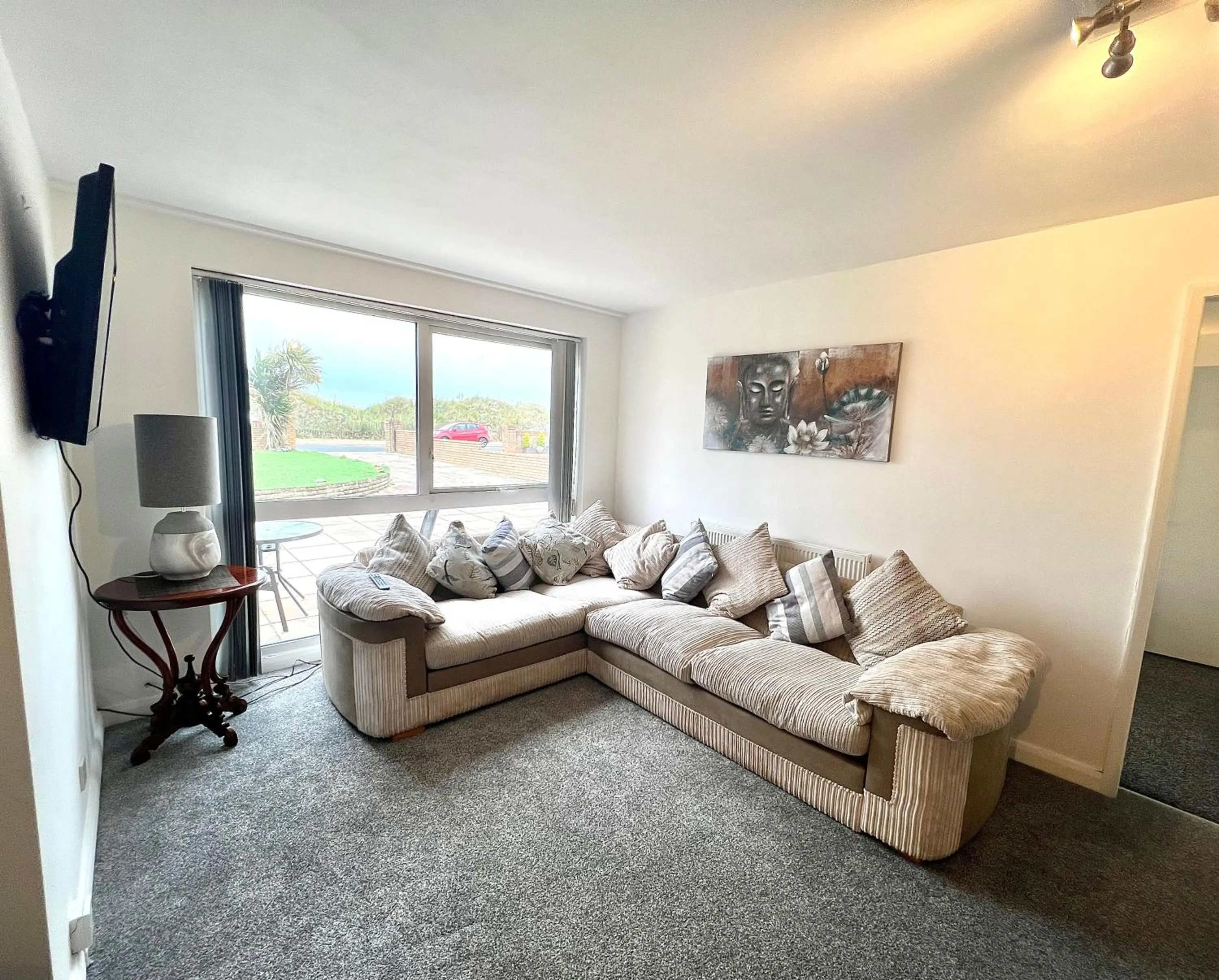 Living room in Beach Front Apartment with Free Parking, St Annes