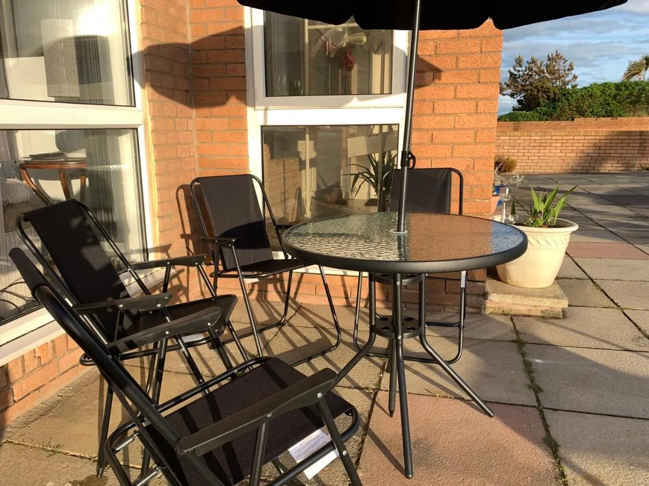 Patio in Beach Front Apartment with Free Parking, St Annes