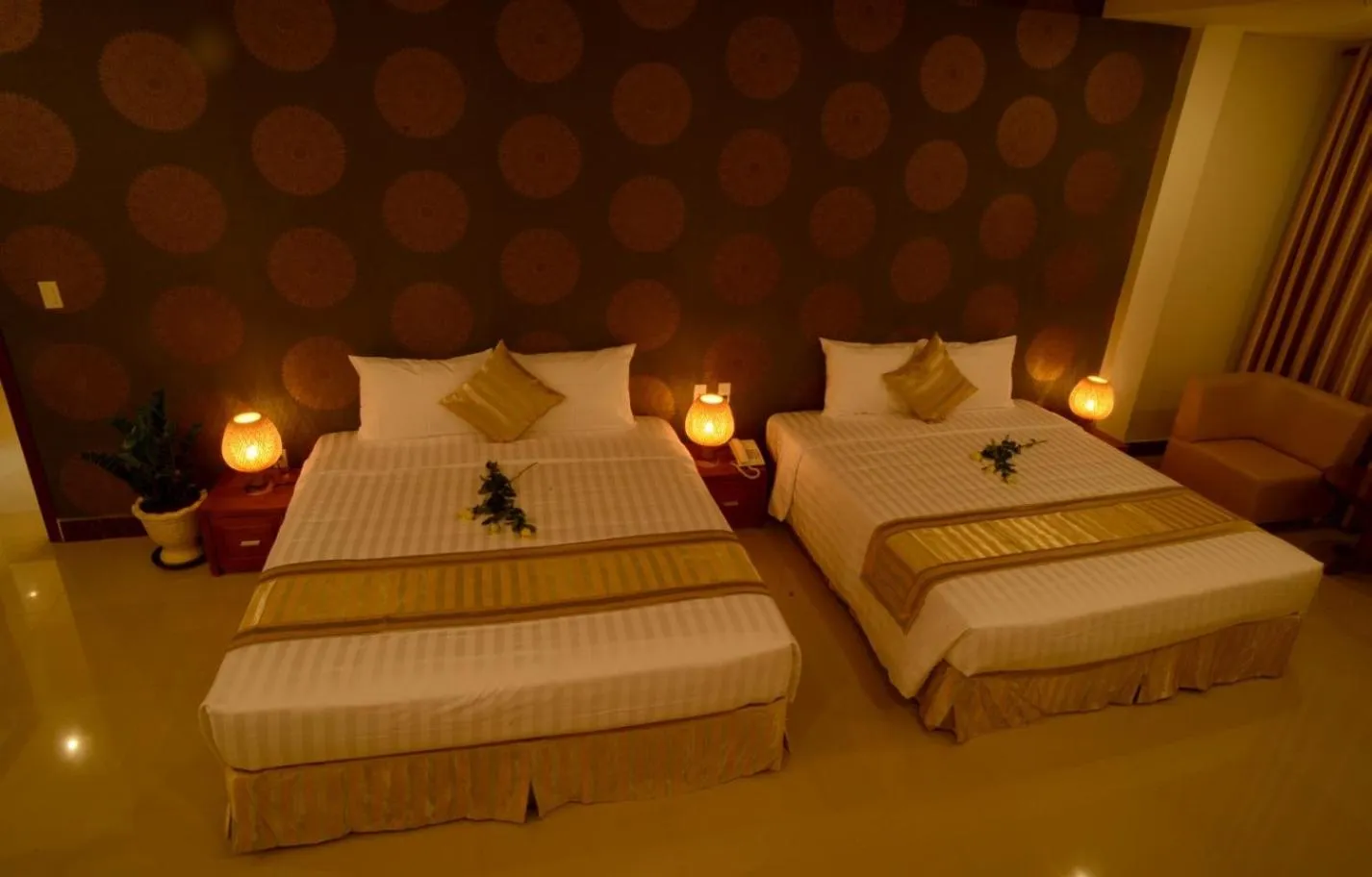 Bed in Lien Do Star Hotel