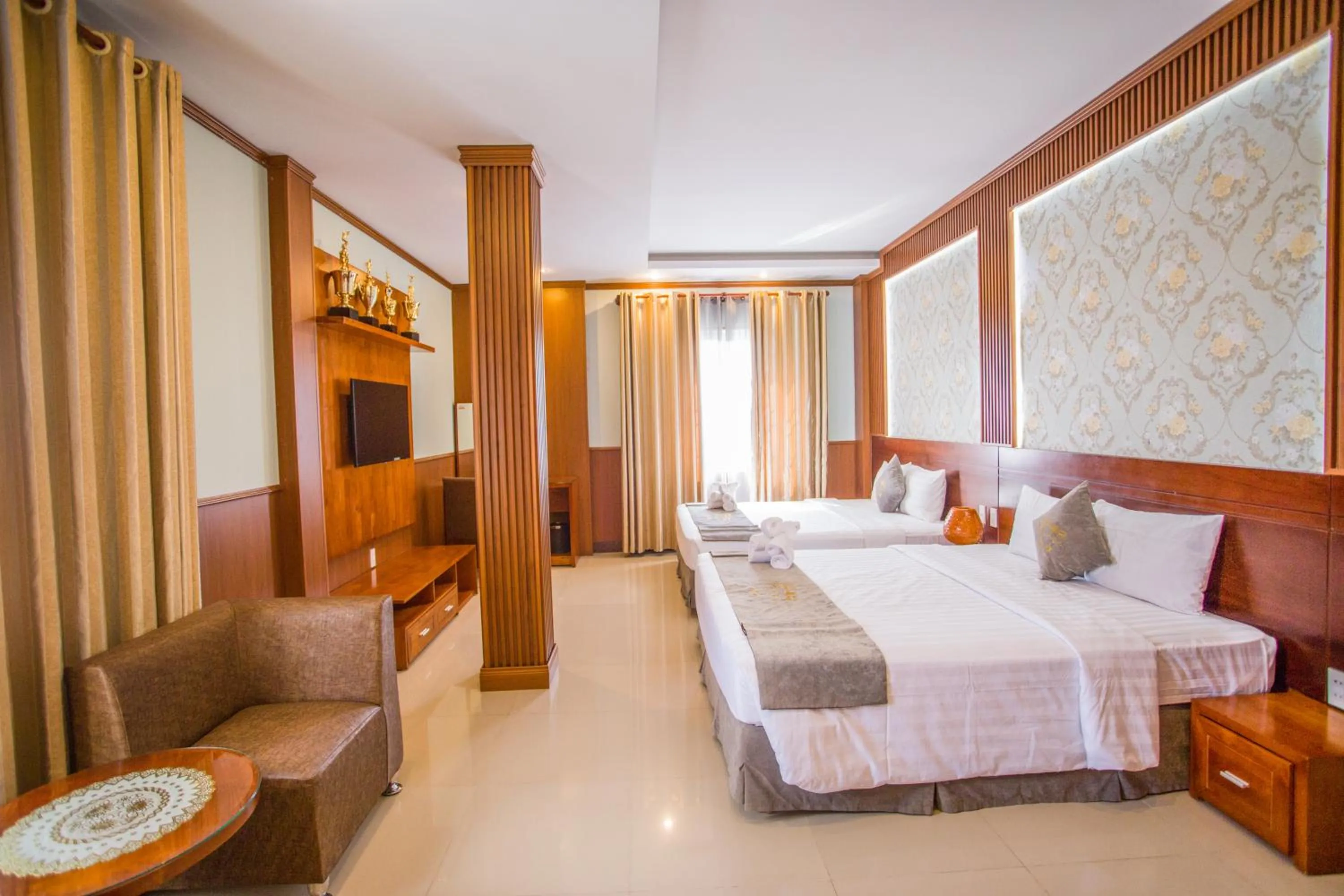 Bed in Lien Do Star Hotel