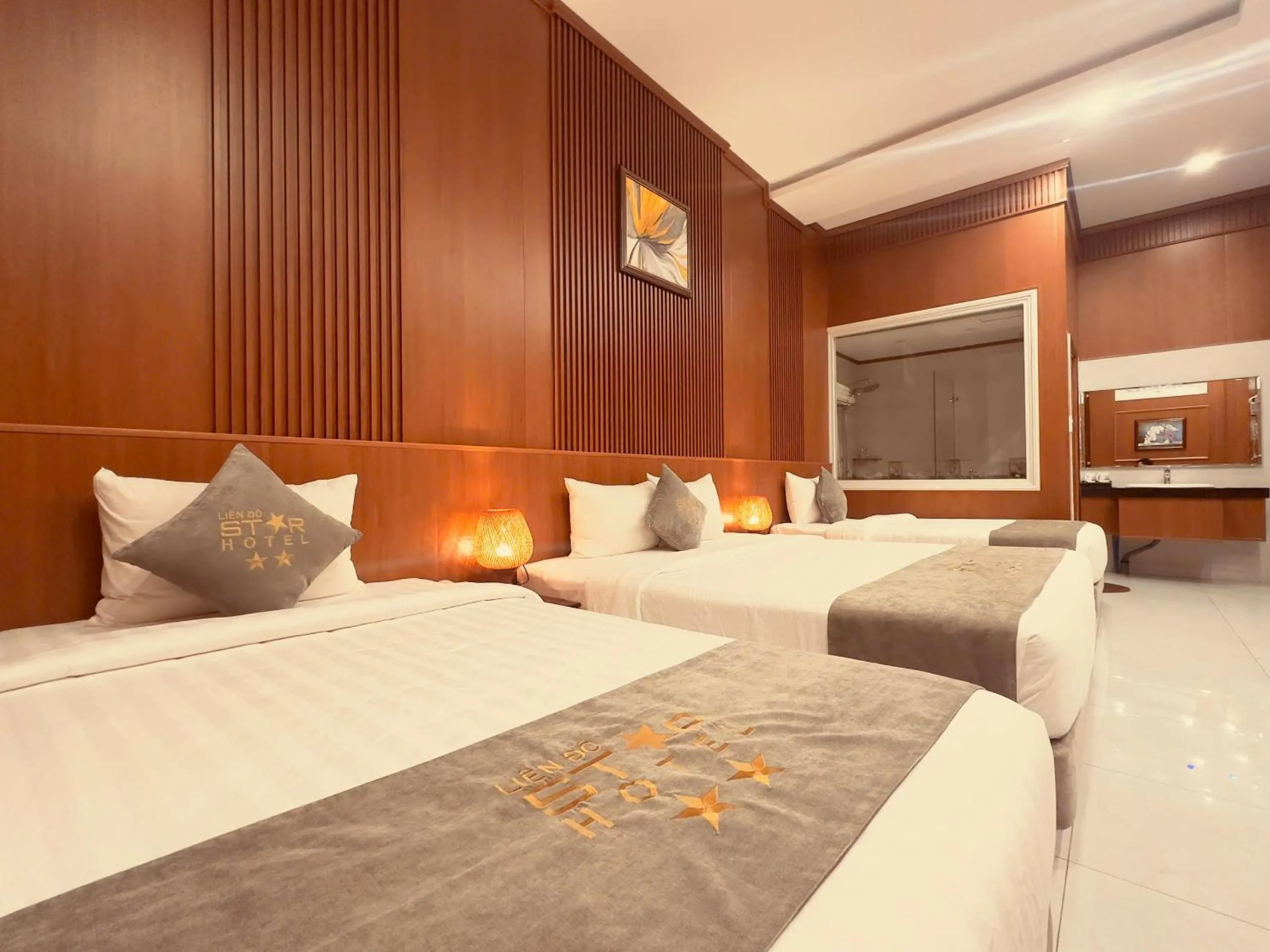 Bed in Lien Do Star Hotel