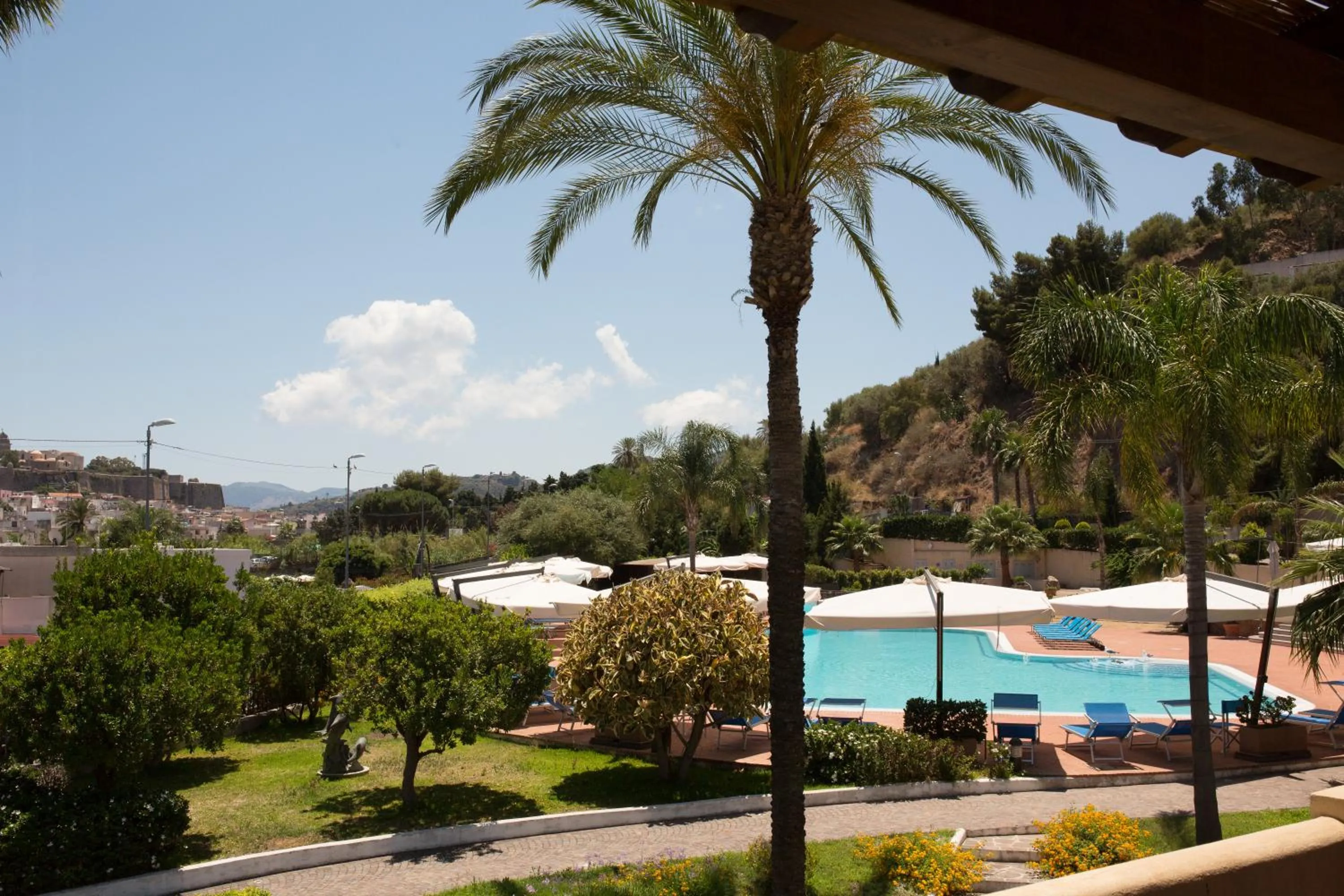 Pool view in Hotel Aktea