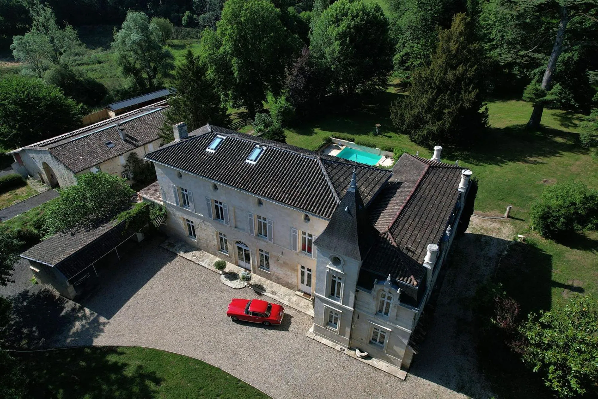 Bird's eye view in Château Fleur D'Aya