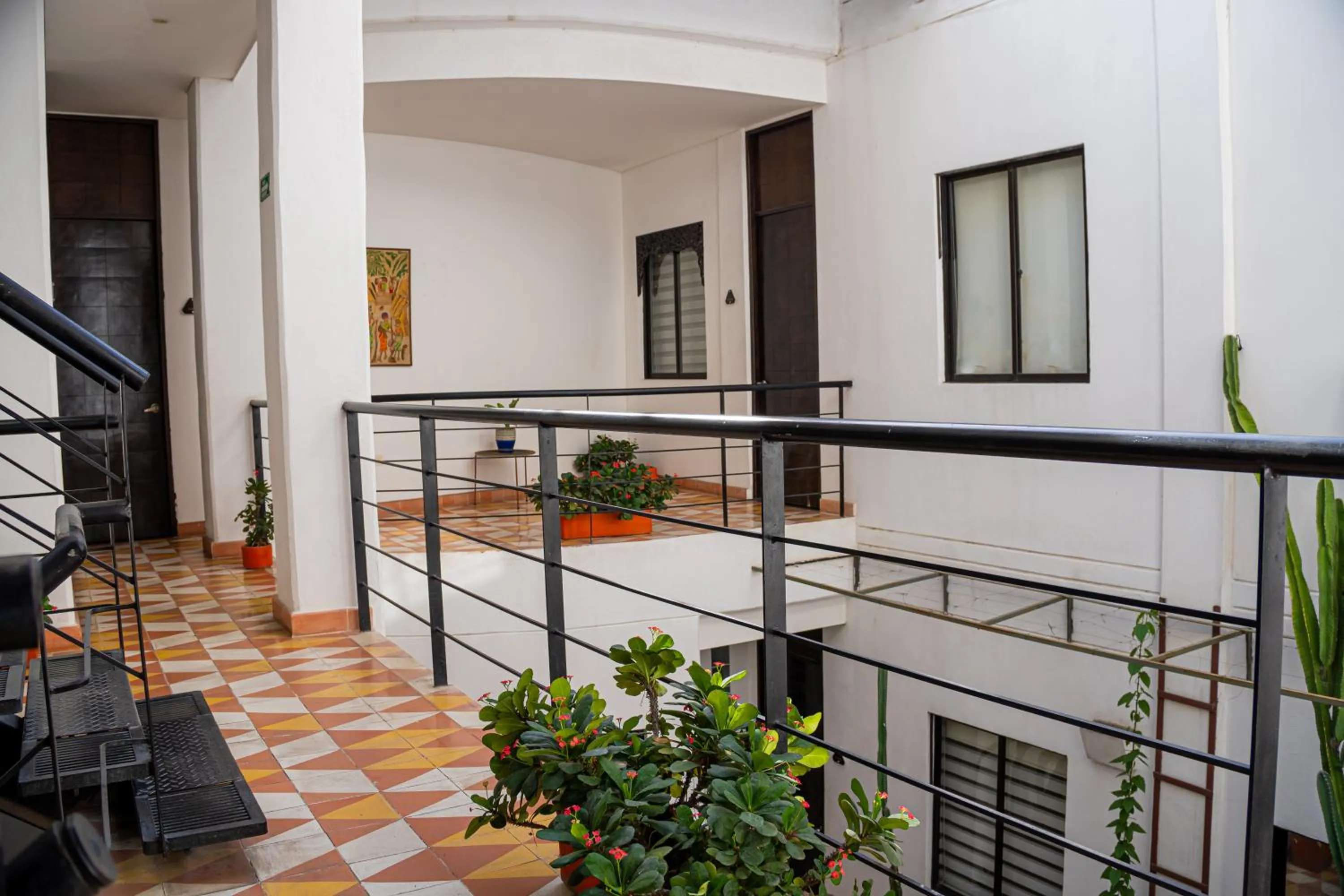 Inner courtyard view in Hotel Puerto Pelicano