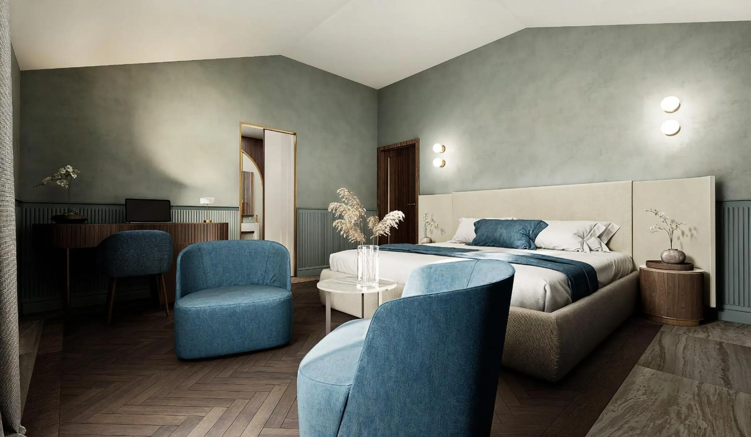 Bed in Grand Hotel Bristol